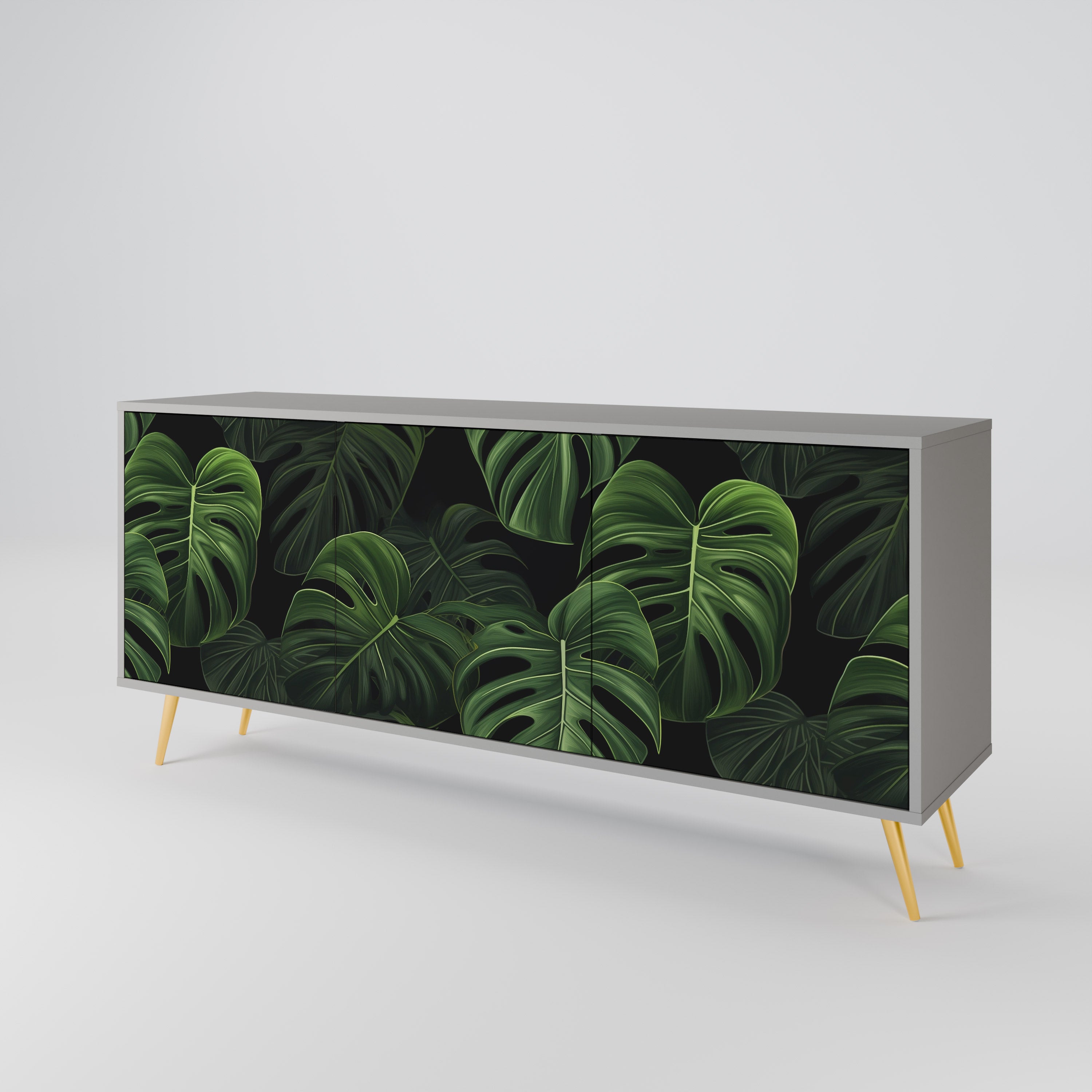 INFINITE MONSTERA Komoda 3-drzwiowa korpus Szary