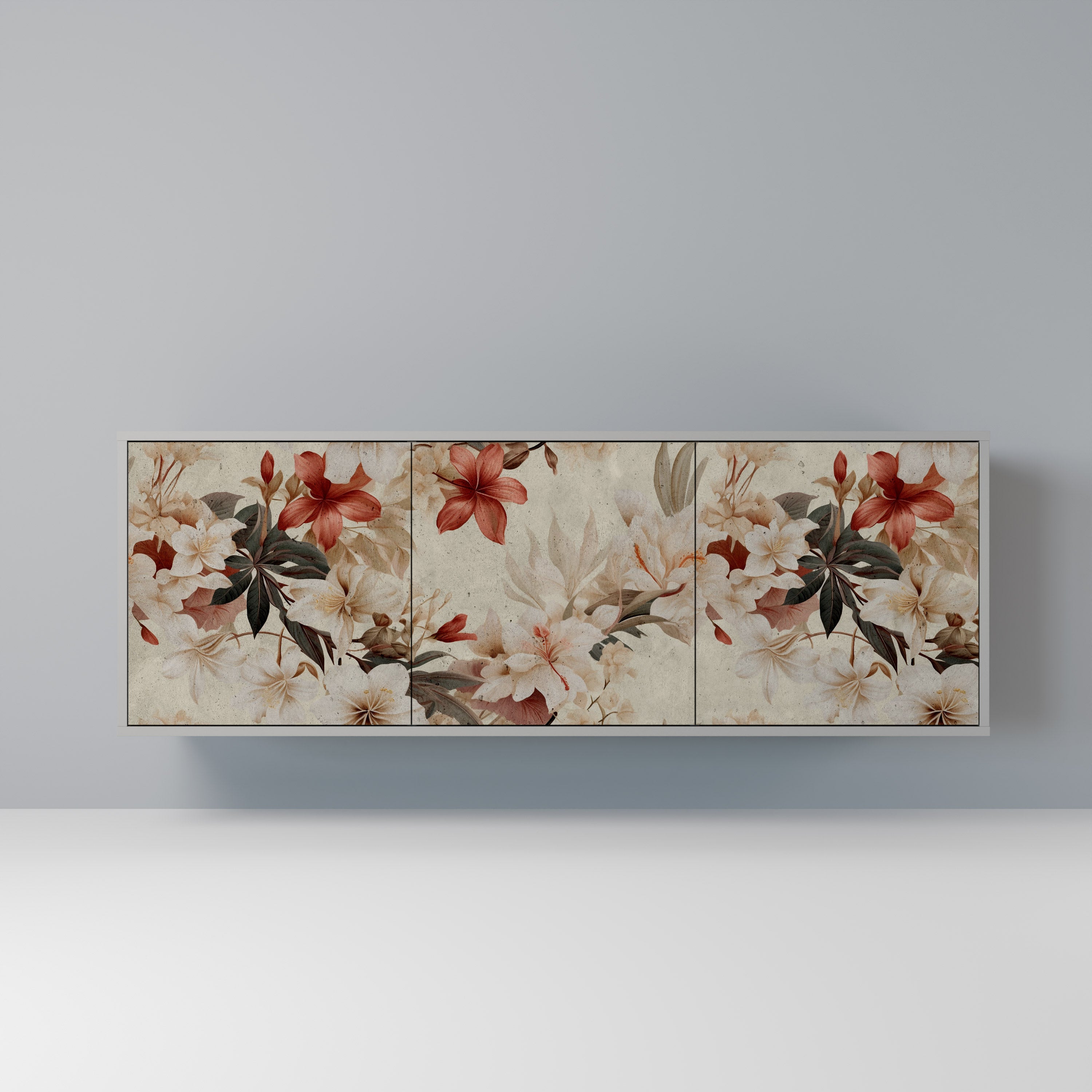 PETAL HARMONY Komoda 3-drzwiowa korpus Szary