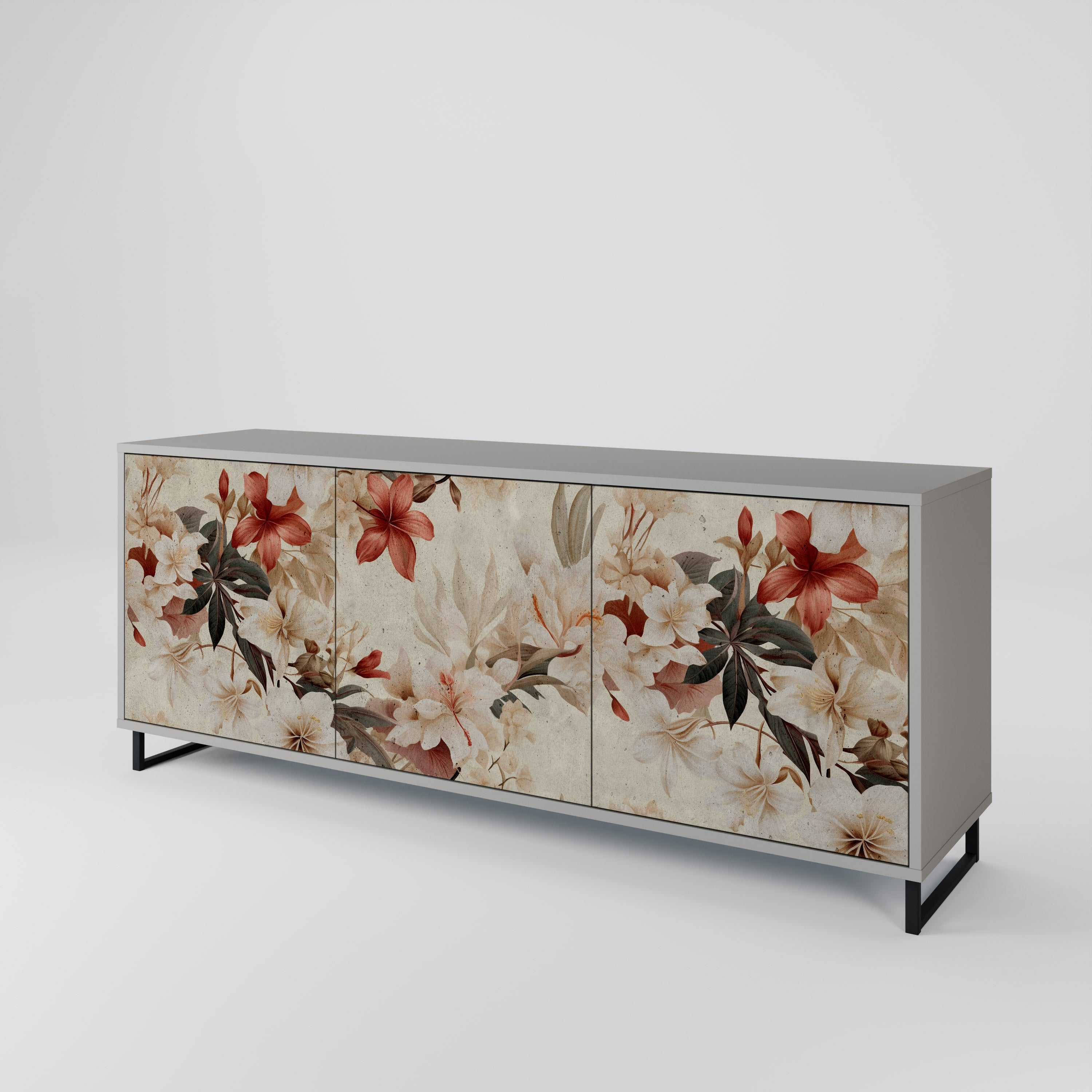 PETAL HARMONY Komoda 3-drzwiowa korpus Szary