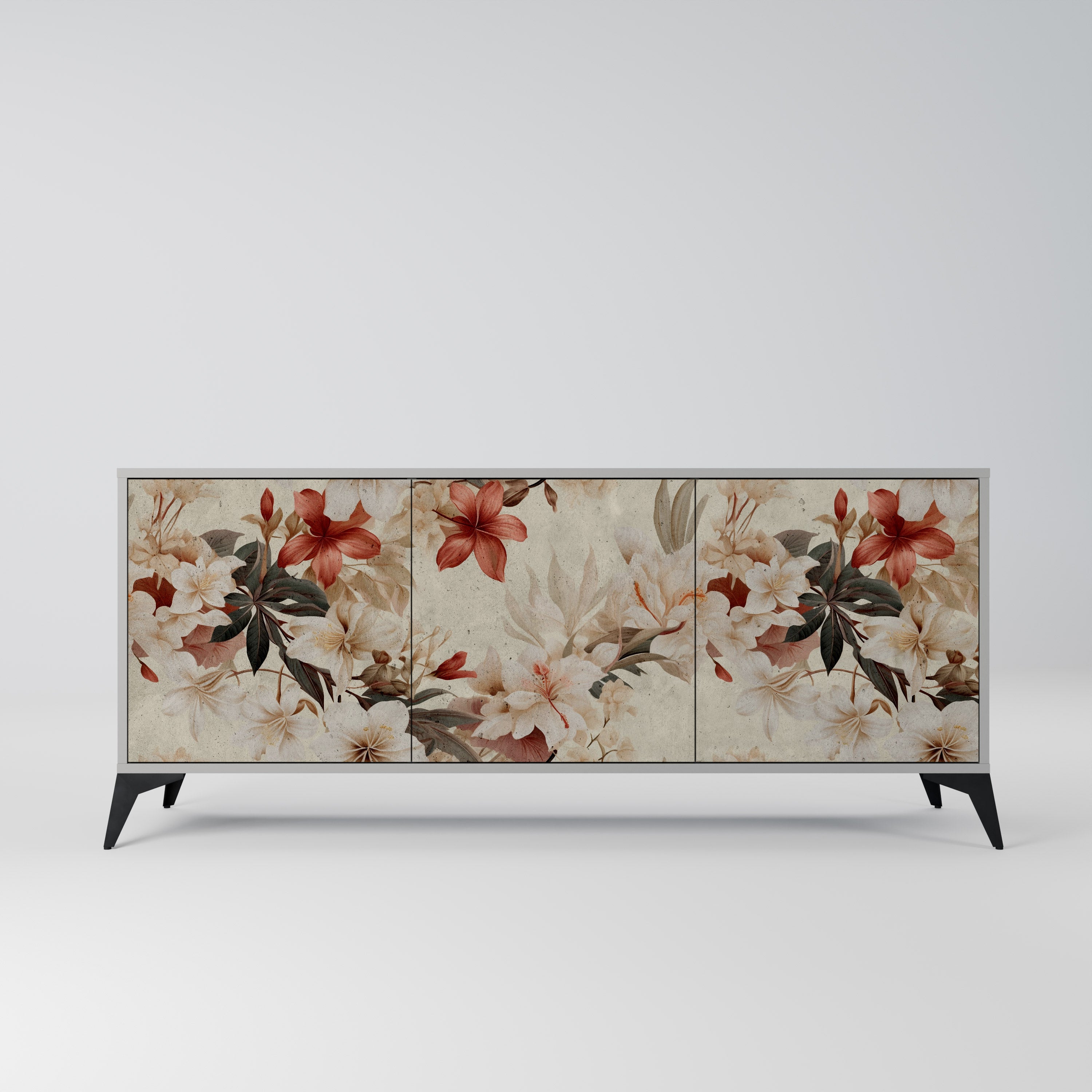 PETAL HARMONY Komoda 3-drzwiowa korpus Szary