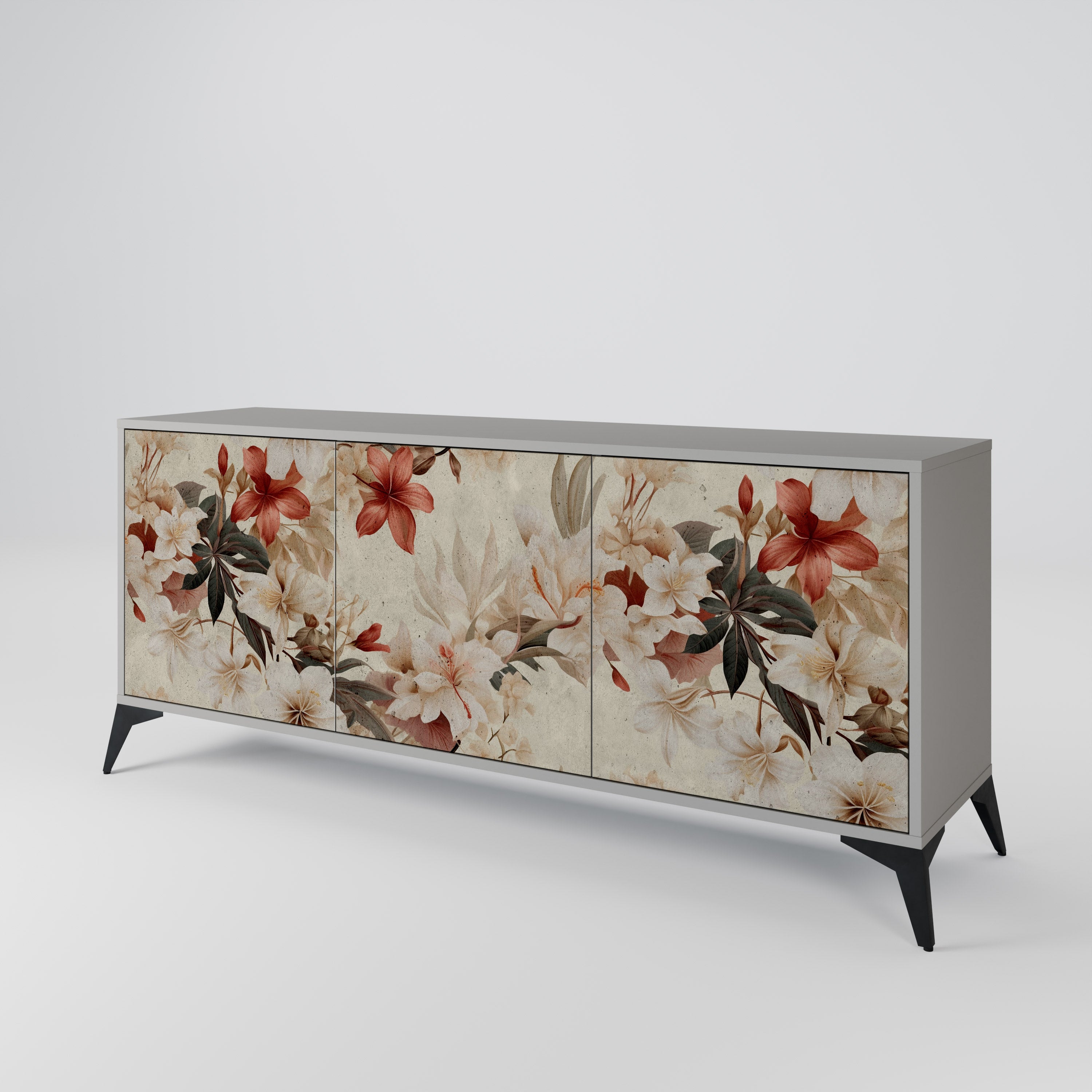 PETAL HARMONY Komoda 3-drzwiowa korpus Szary