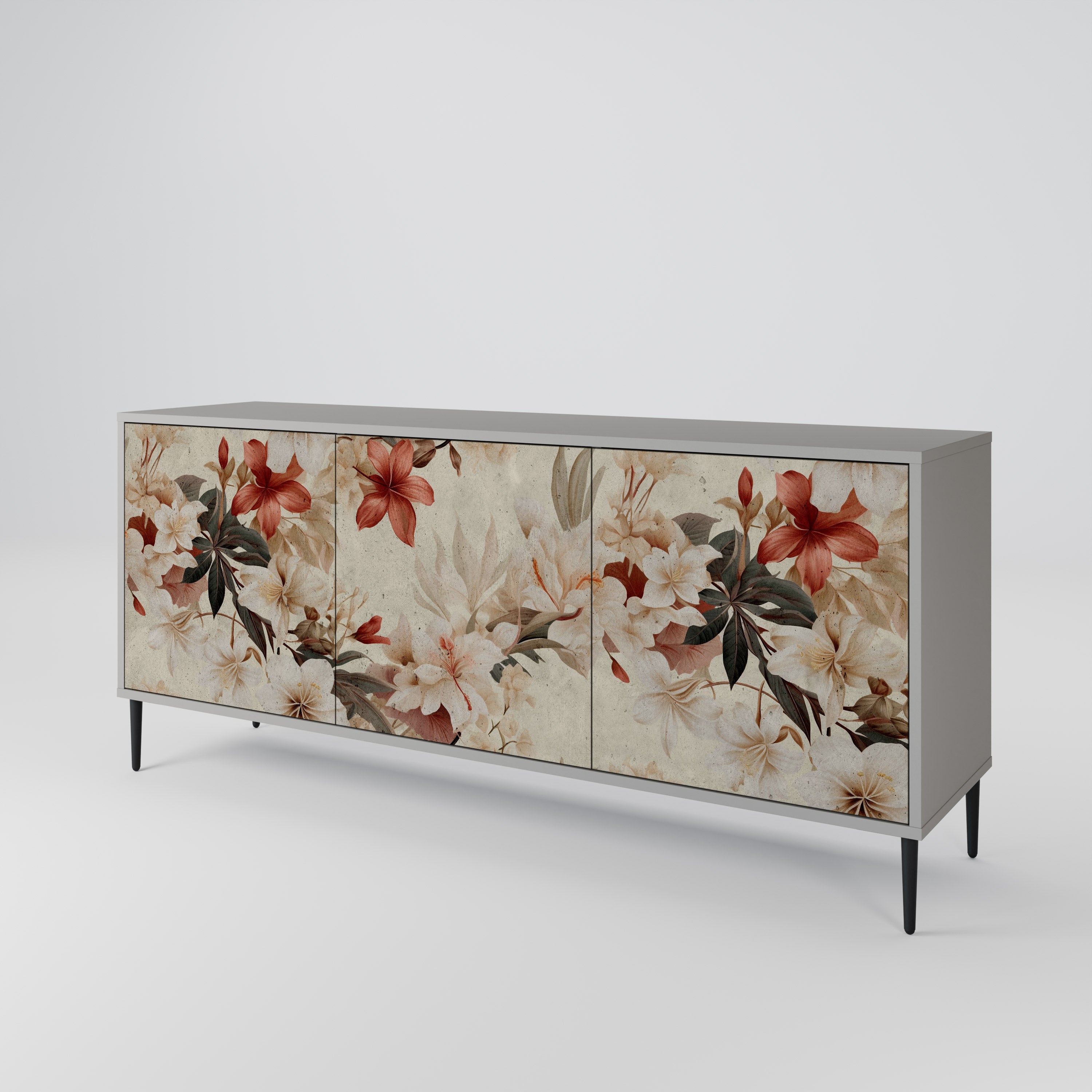 PETAL HARMONY Komoda 3-drzwiowa korpus Szary