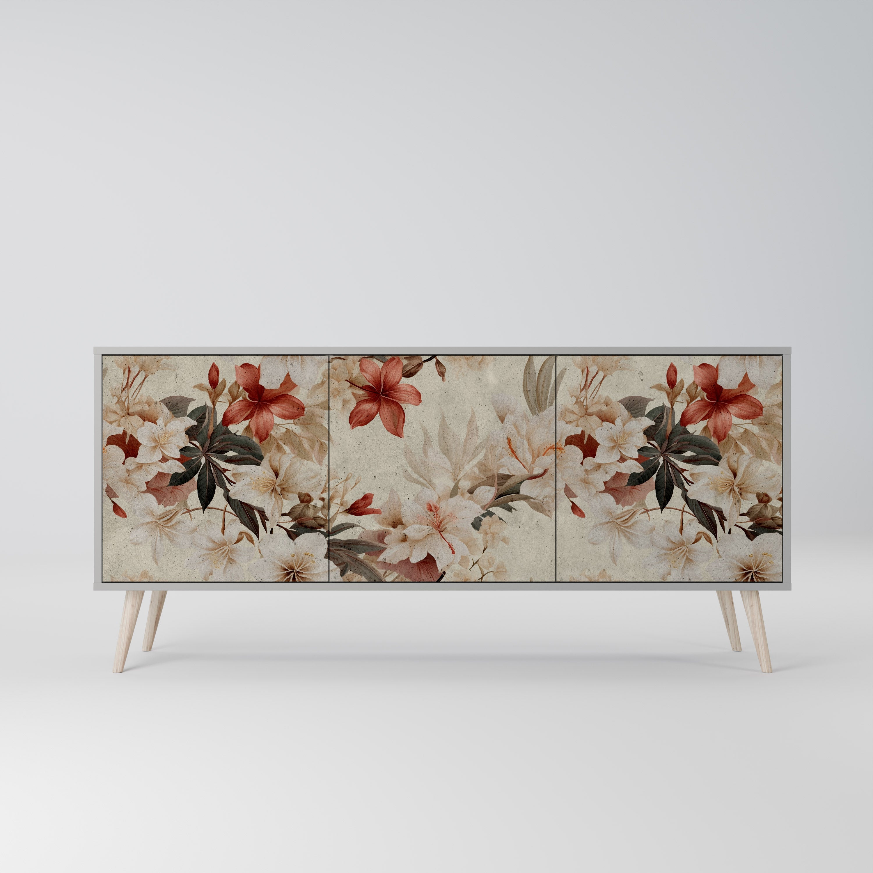 PETAL HARMONY Komoda 3-drzwiowa korpus Szary