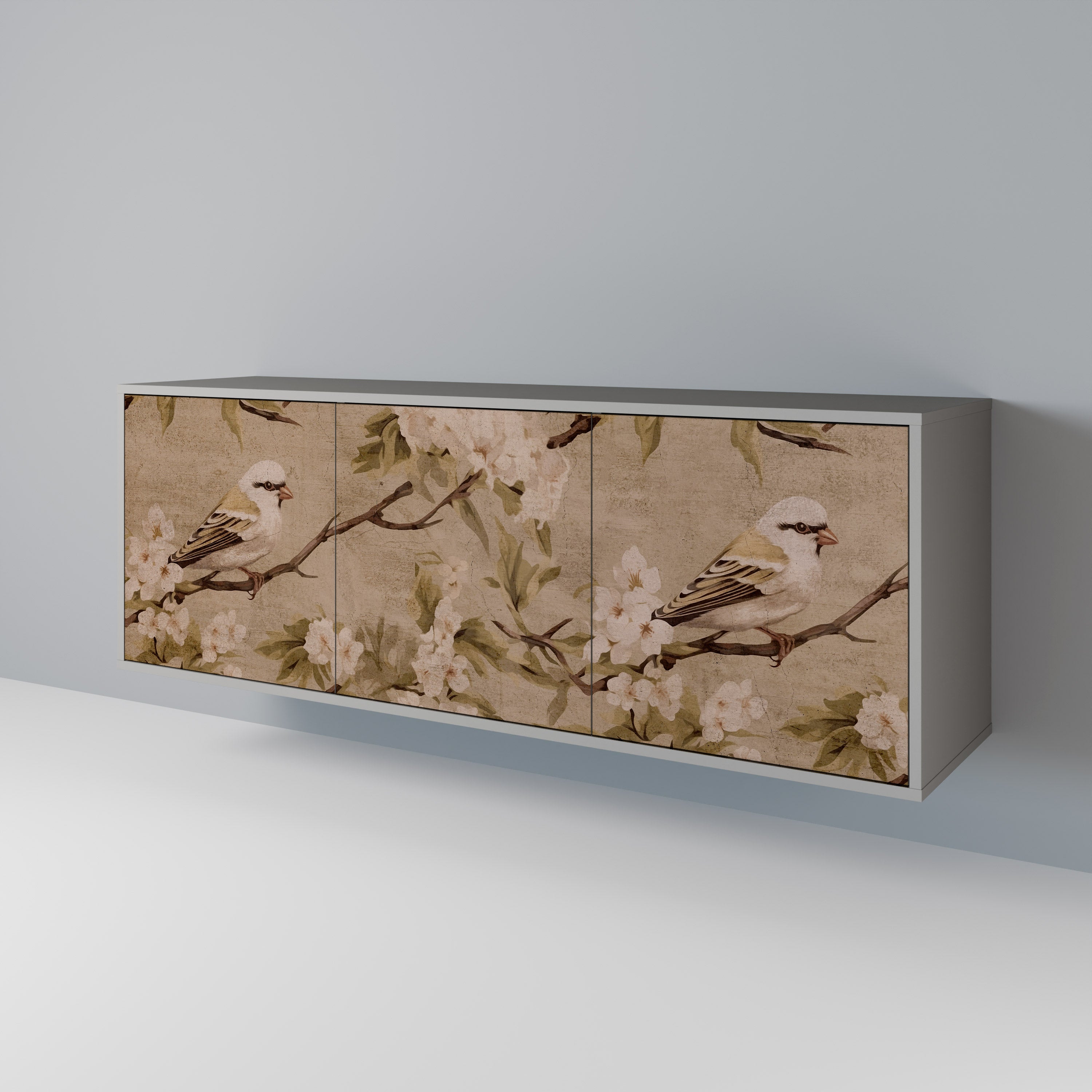 PETAL DISTINGUISH Komoda 3-drzwiowa korpus Szary