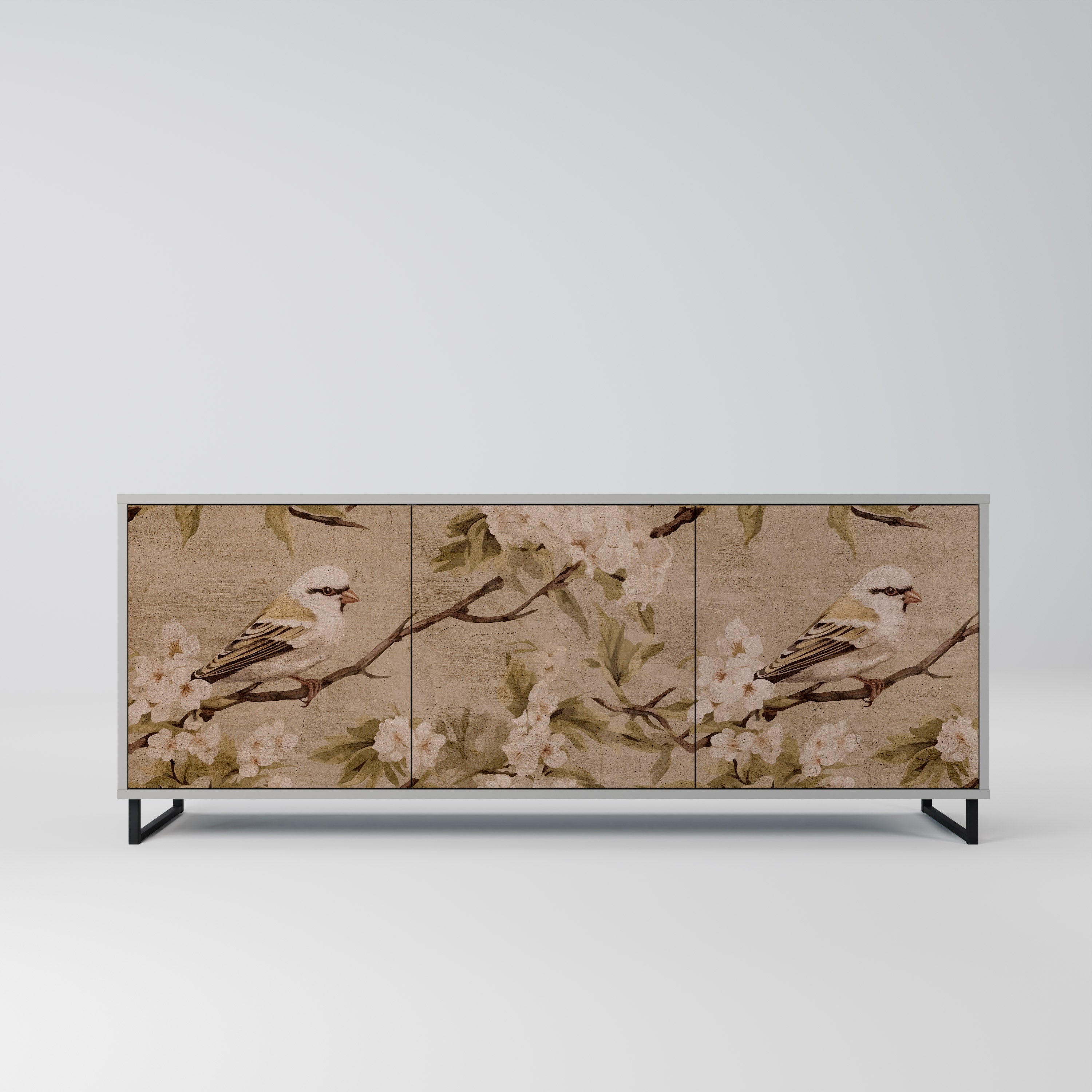 PETAL DISTINGUISH Komoda 3-drzwiowa korpus Szary