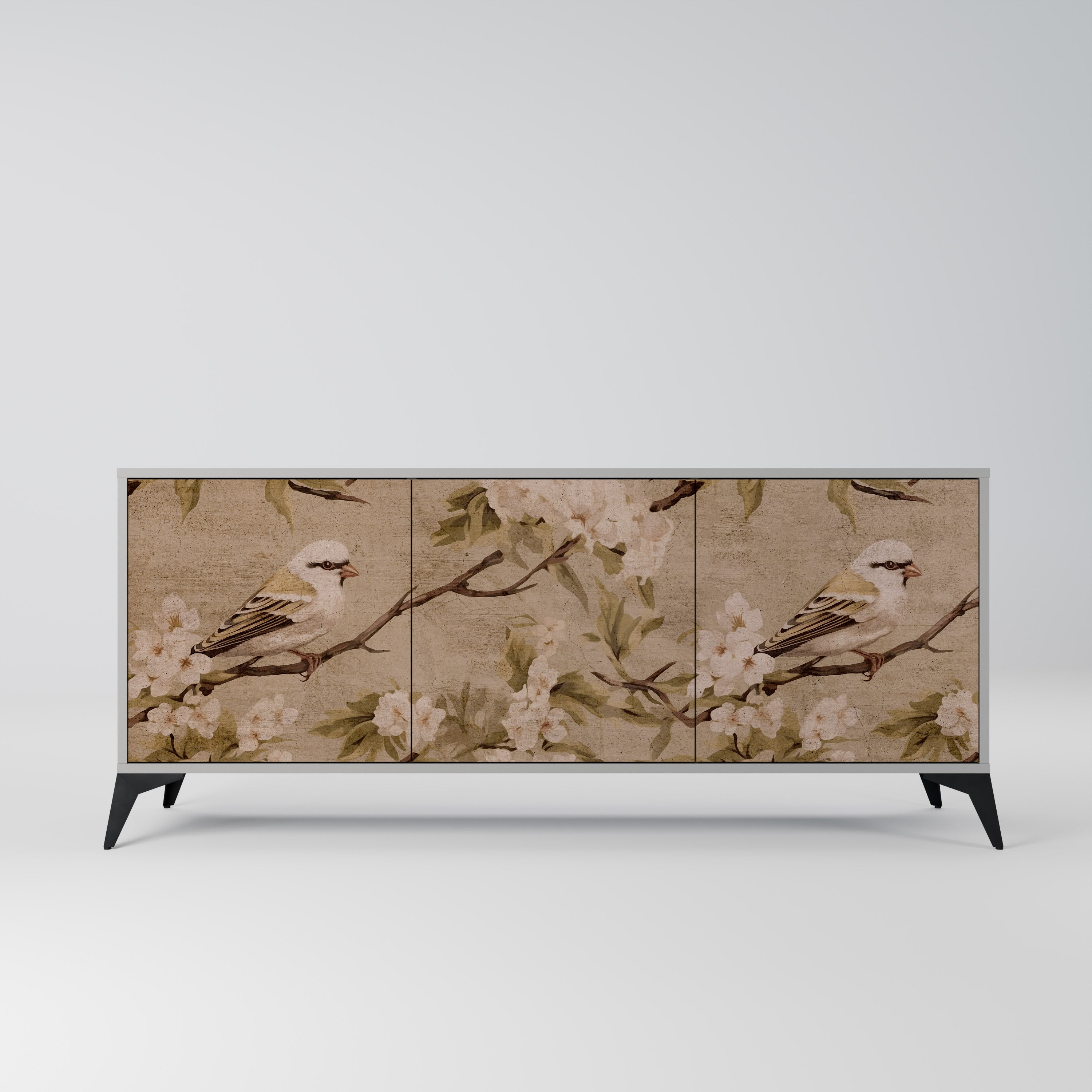 PETAL DISTINGUISH Komoda 3-drzwiowa korpus Szary