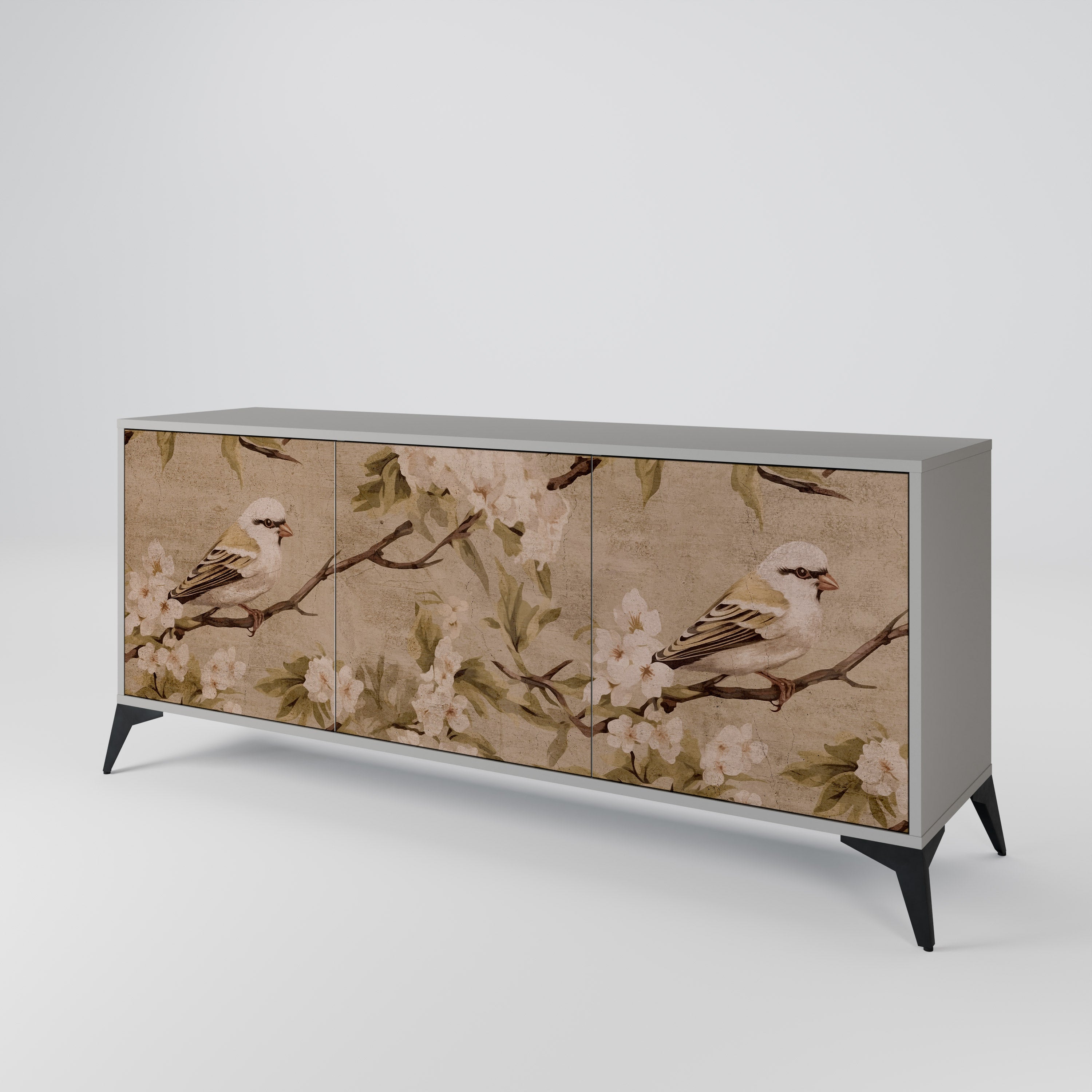 PETAL DISTINGUISH Komoda 3-drzwiowa korpus Szary