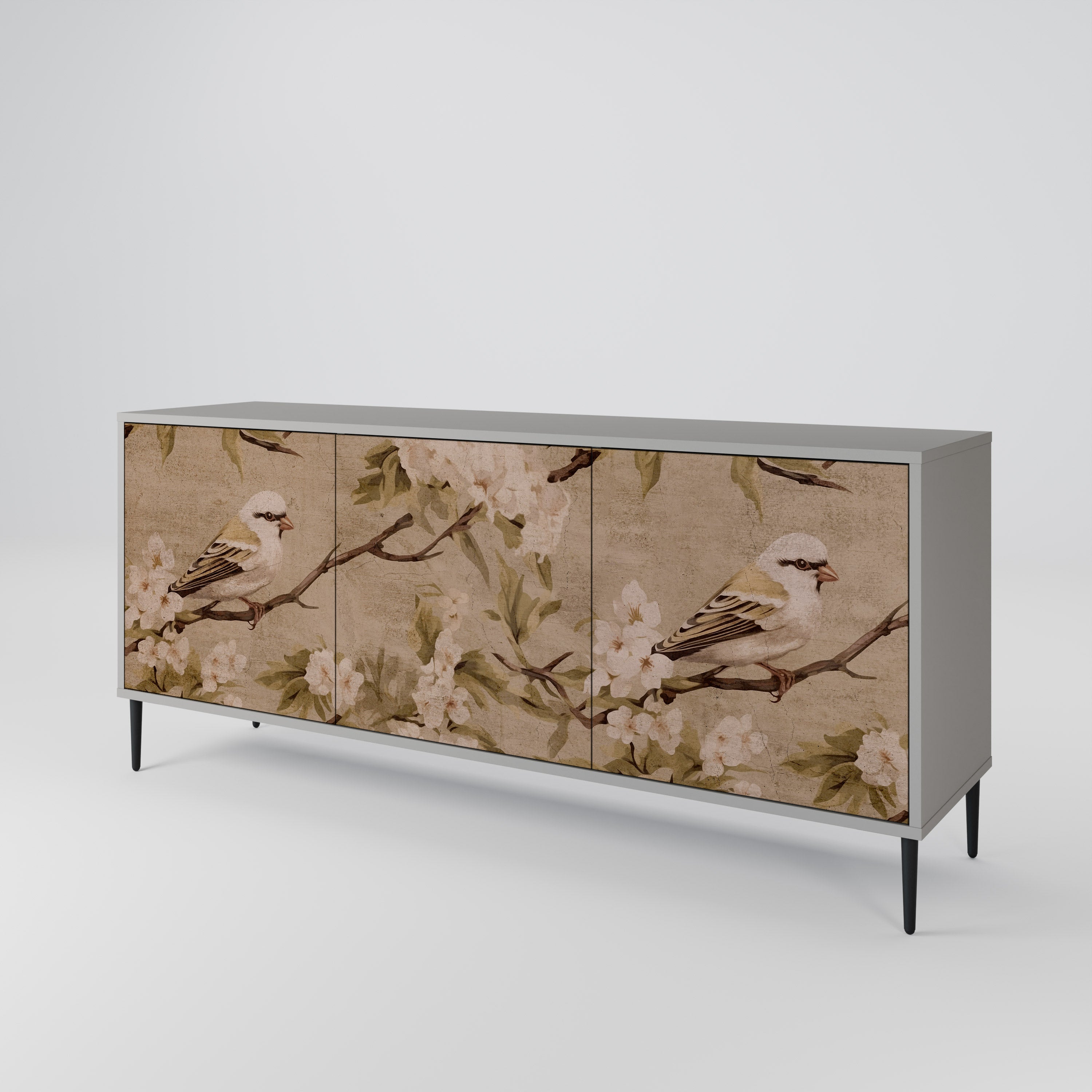 PETAL DISTINGUISH Komoda 3-drzwiowa korpus Szary