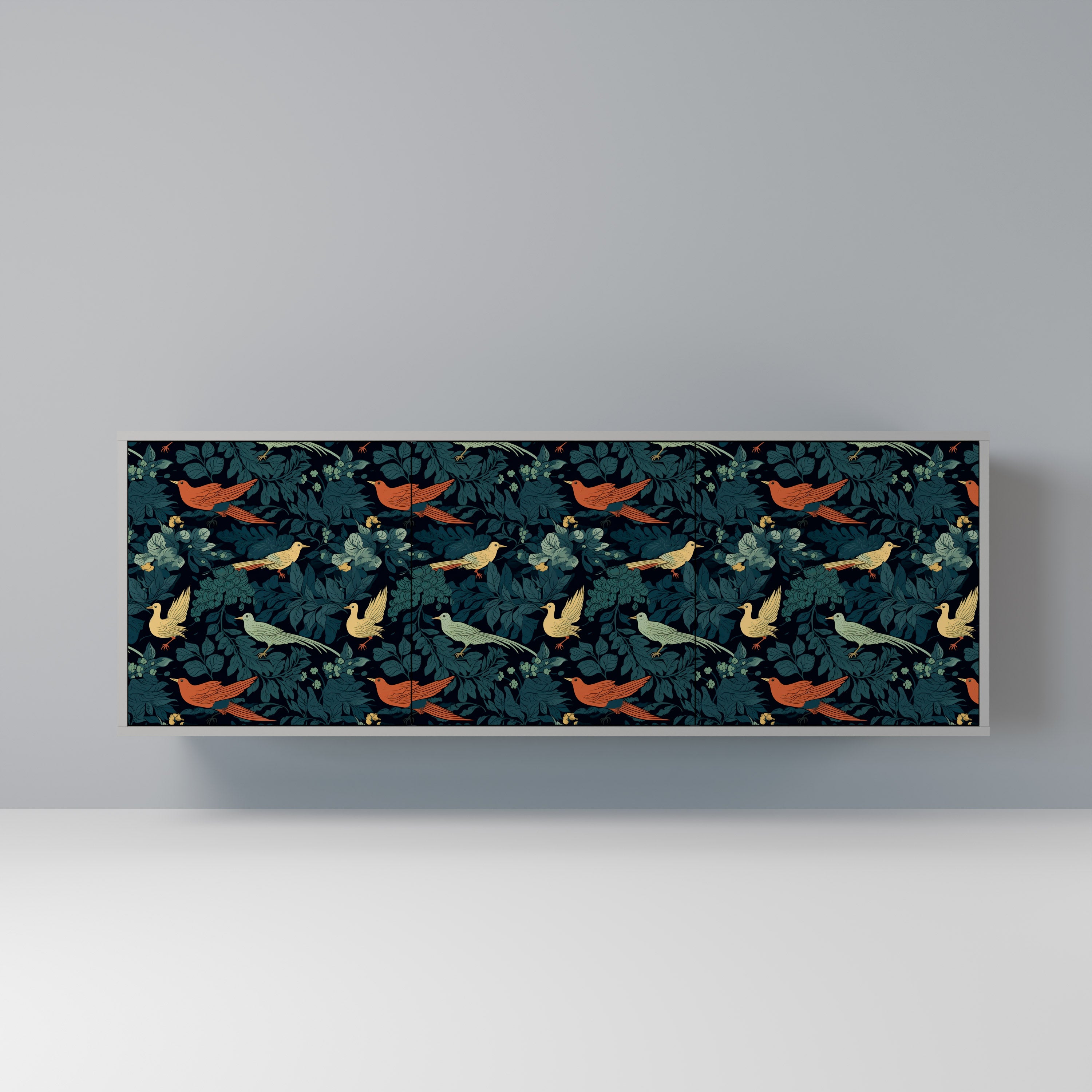 FOWL ORNAMENT Komoda 3-drzwiowa korpus Szary