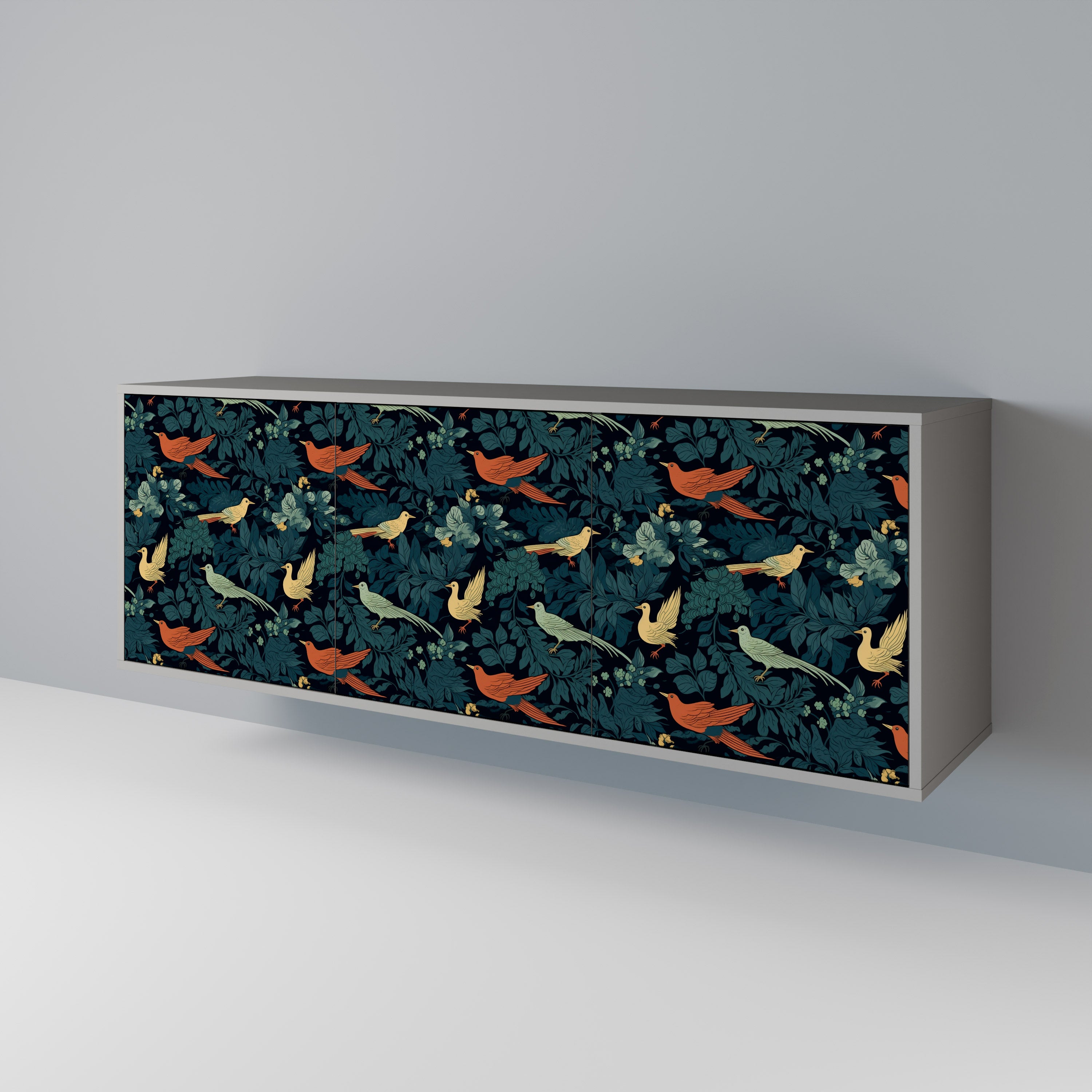 FOWL ORNAMENT Komoda 3-drzwiowa korpus Szary