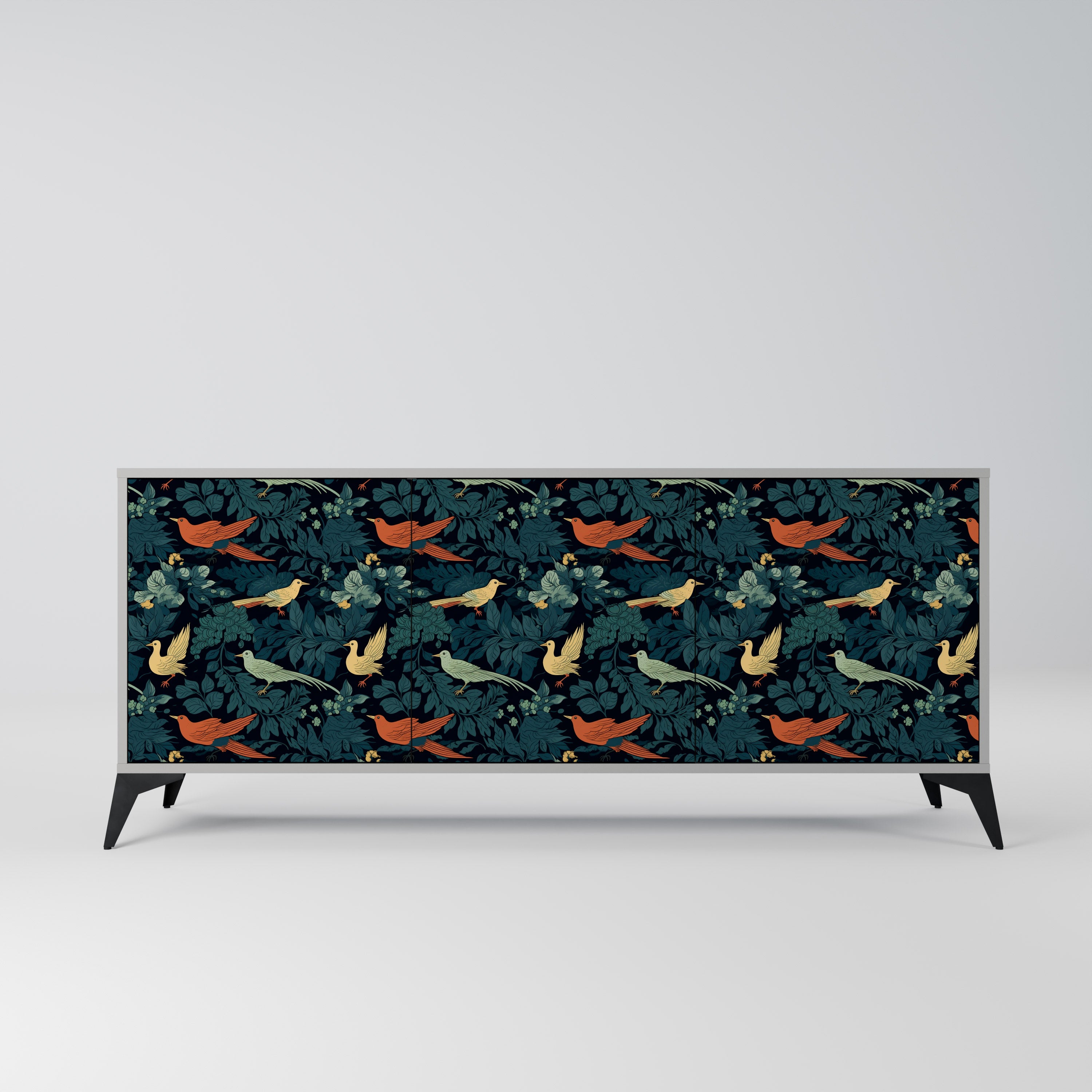 FOWL ORNAMENT Komoda 3-drzwiowa korpus Szary