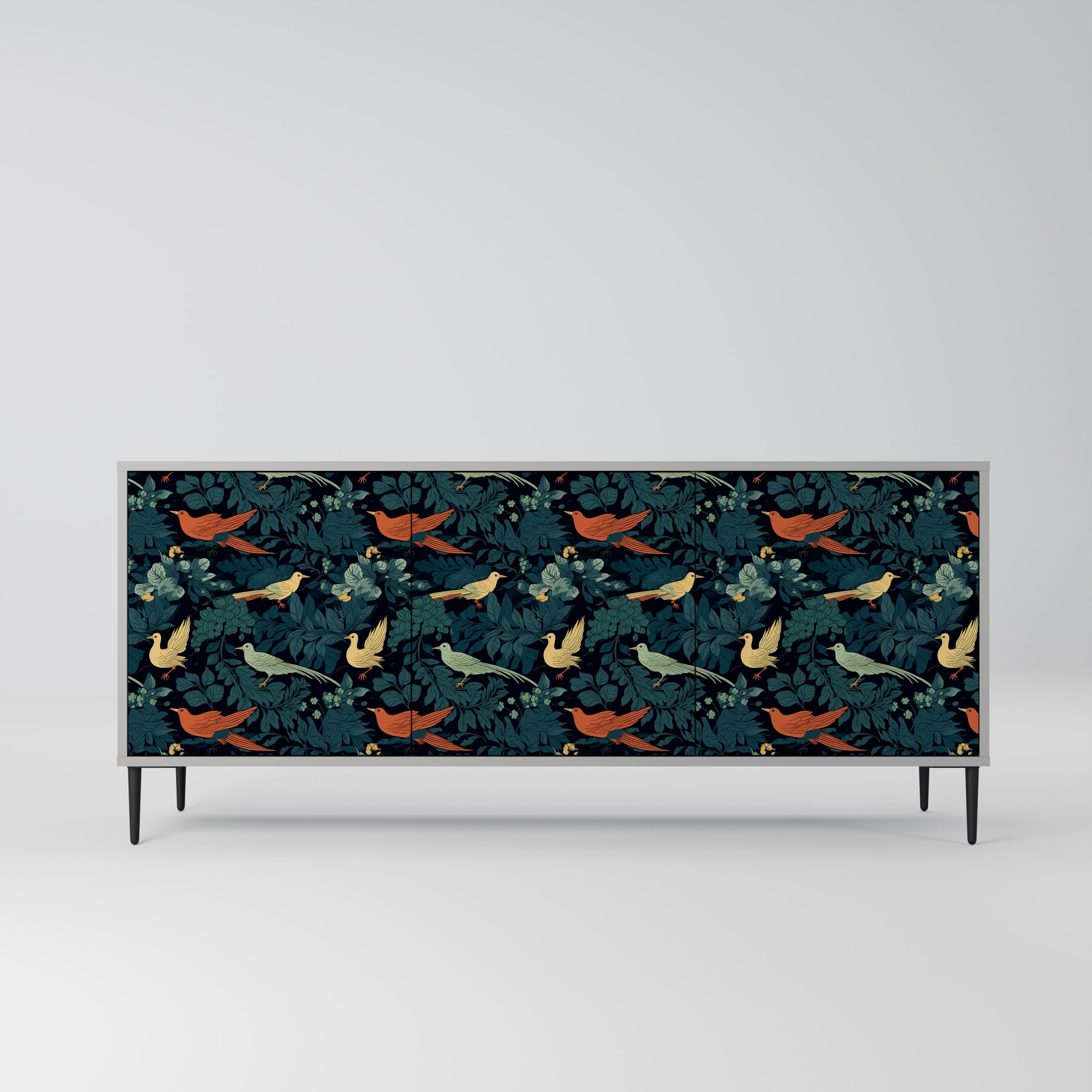 FOWL ORNAMENT Komoda 3-drzwiowa korpus Szary