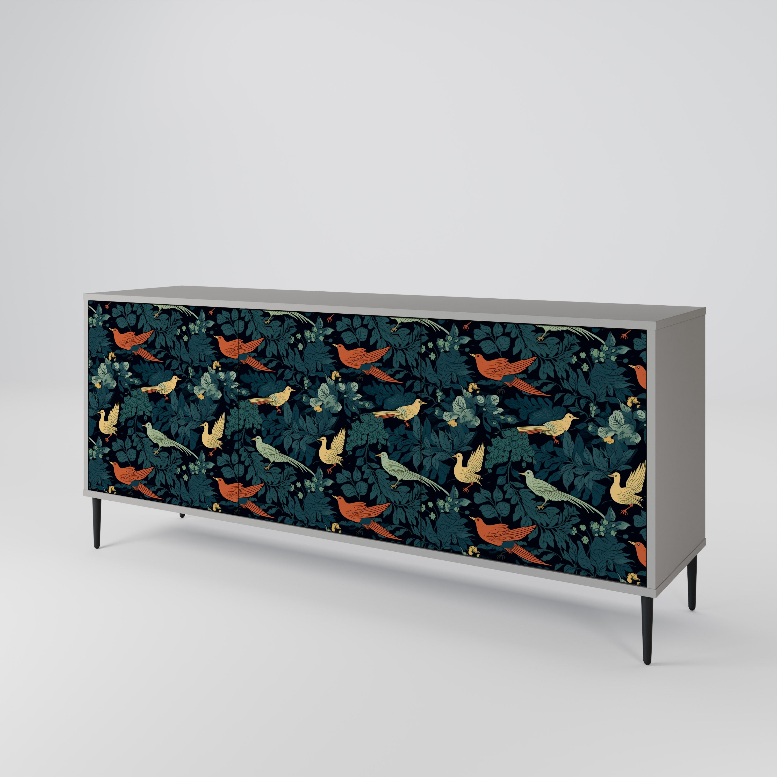FOWL ORNAMENT Komoda 3-drzwiowa korpus Szary