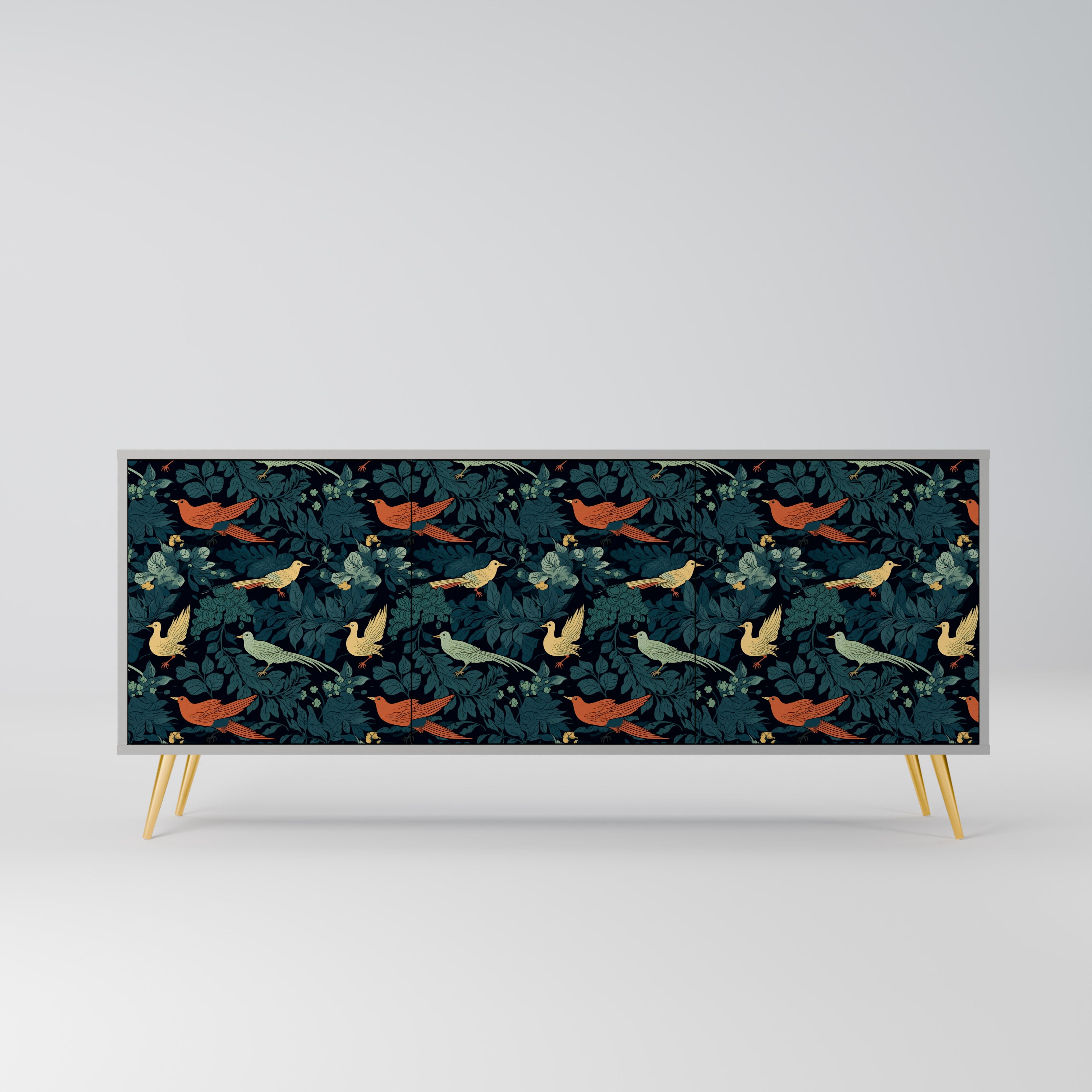FOWL ORNAMENT Komoda 3-drzwiowa korpus Szary