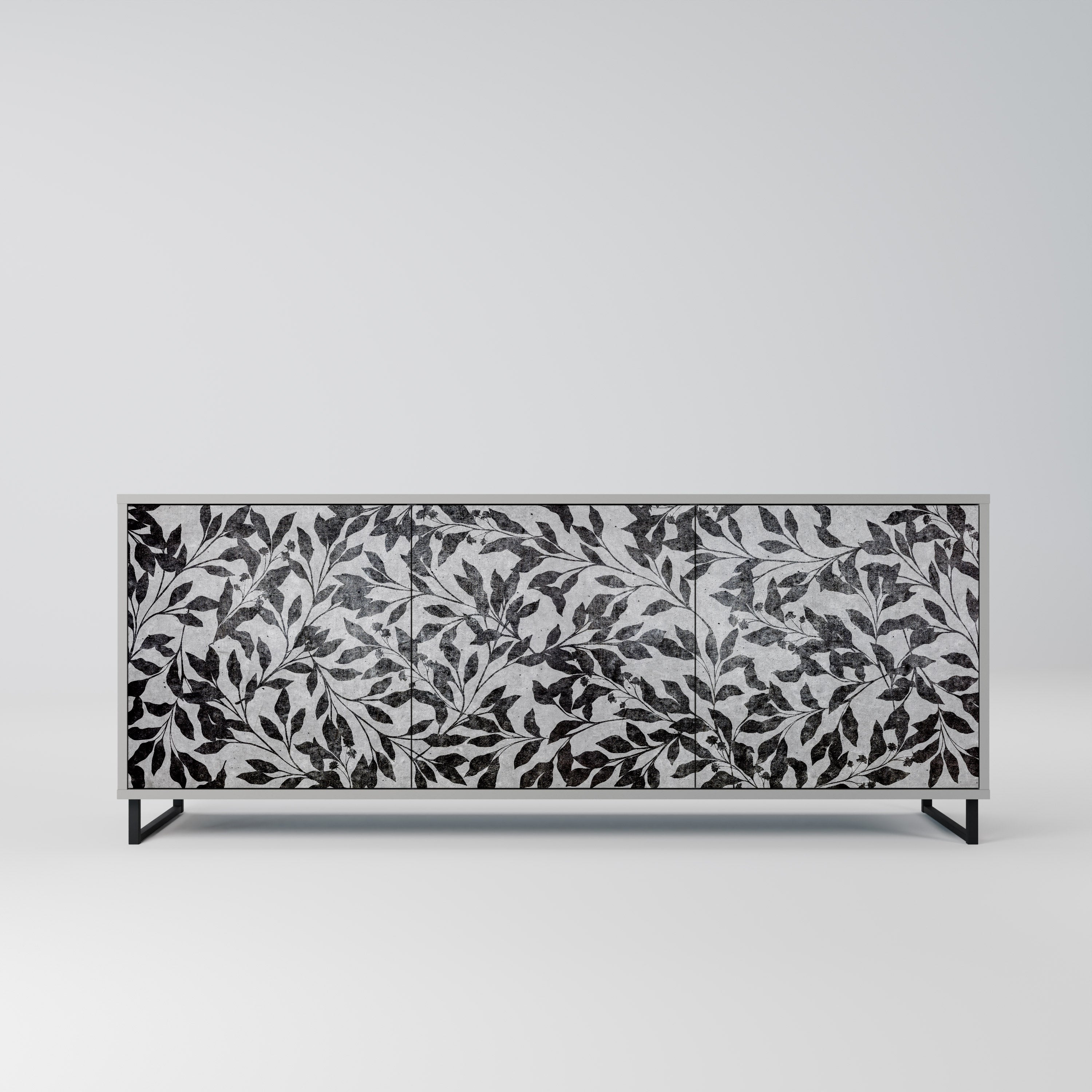 CHARCOAL SPROUT Komoda 3-drzwiowa korpus Szary