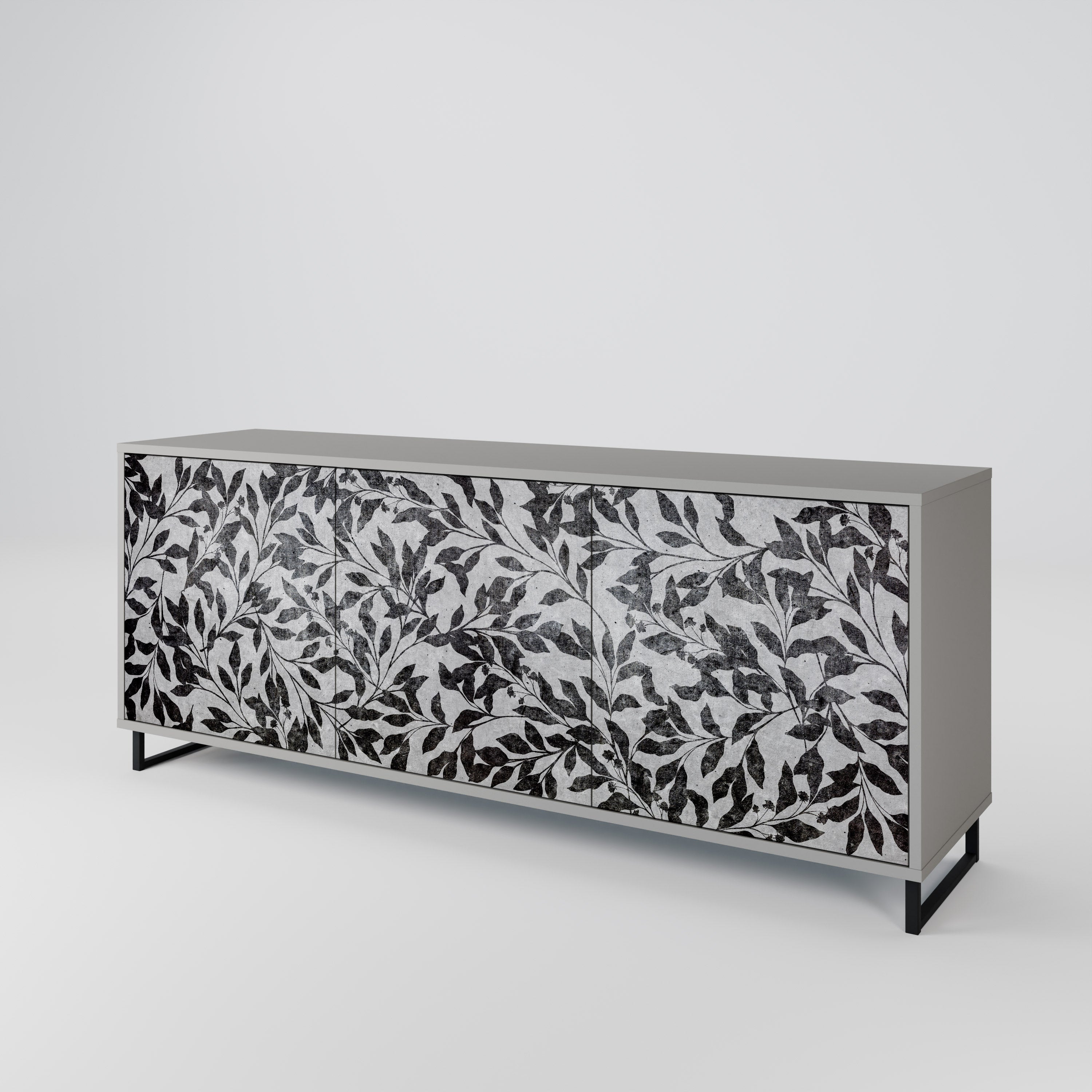 CHARCOAL SPROUT Komoda 3-drzwiowa korpus Szary