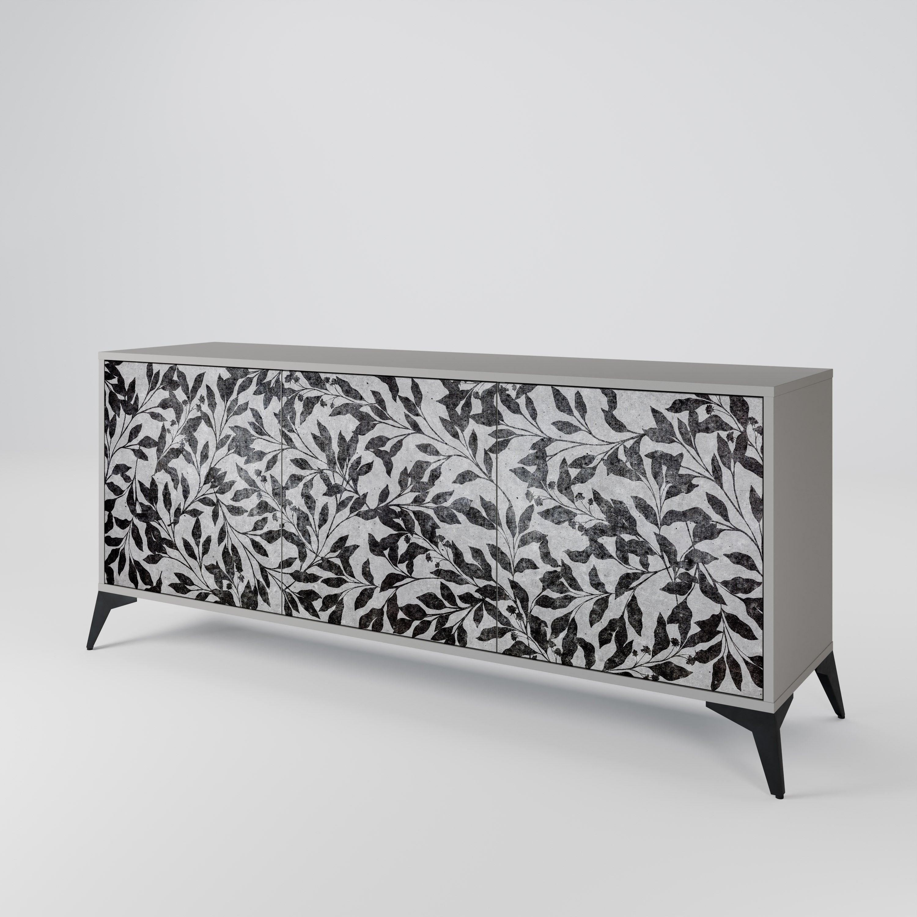 CHARCOAL SPROUT Komoda 3-drzwiowa korpus Szary
