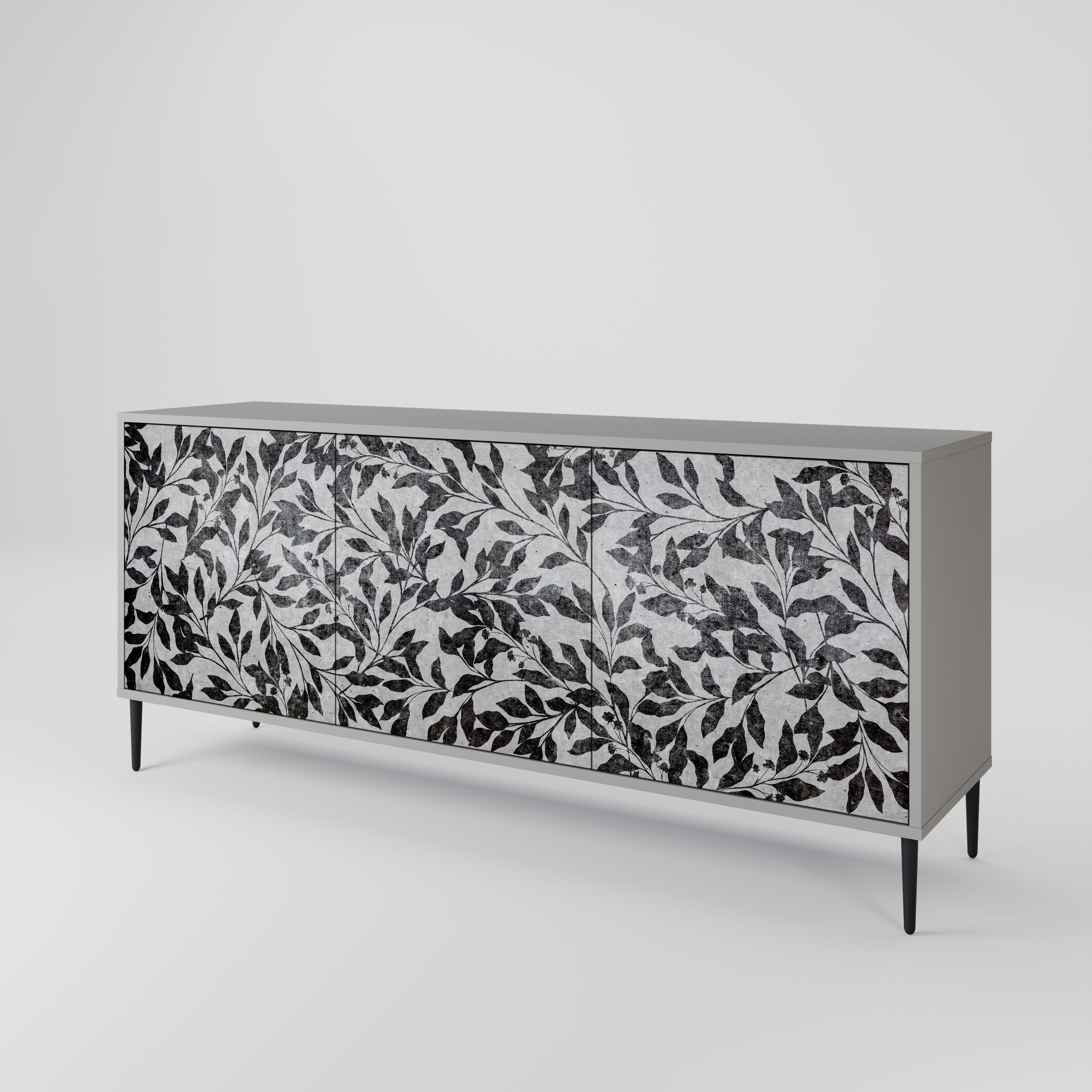 CHARCOAL SPROUT Komoda 3-drzwiowa korpus Szary