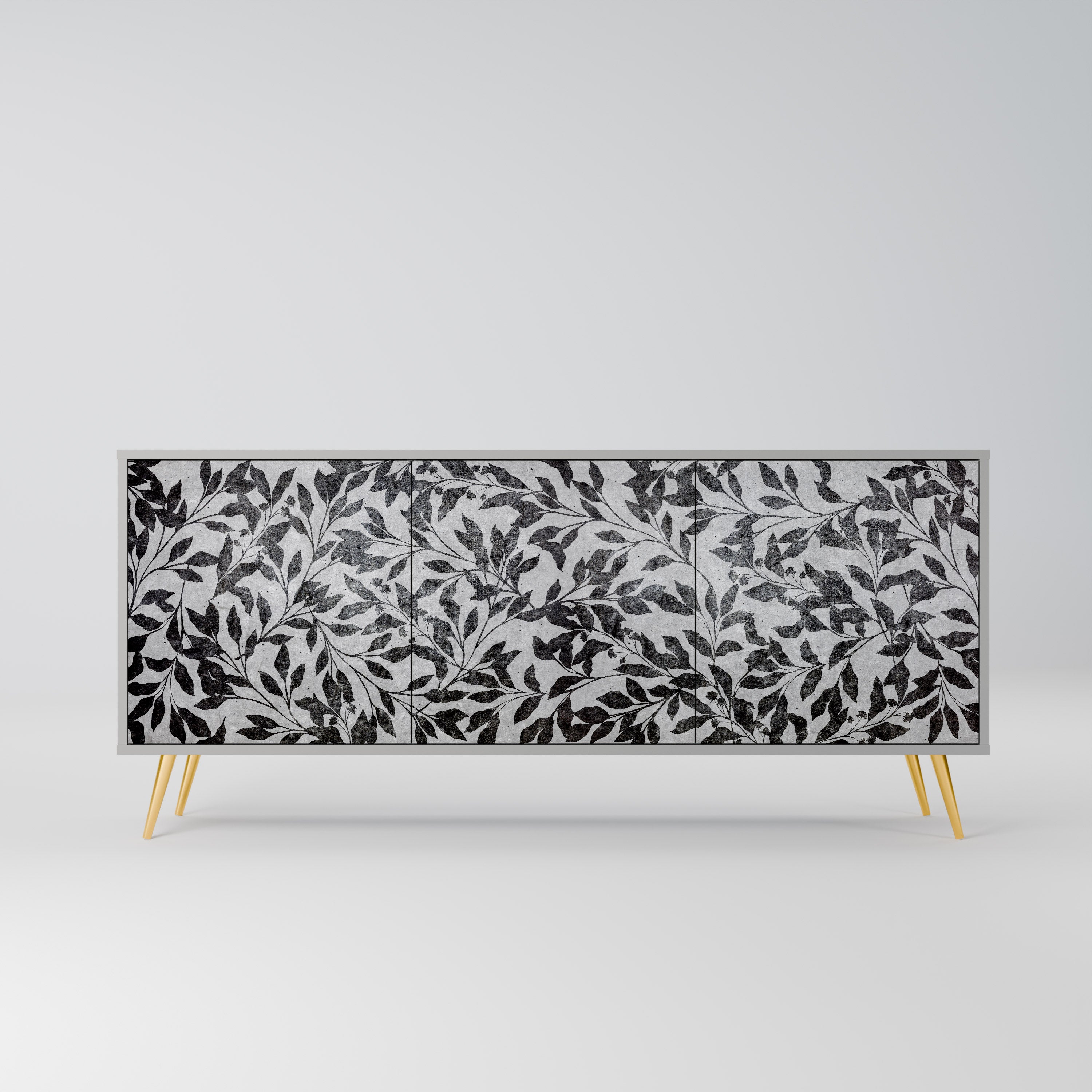 CHARCOAL SPROUT Komoda 3-drzwiowa korpus Szary