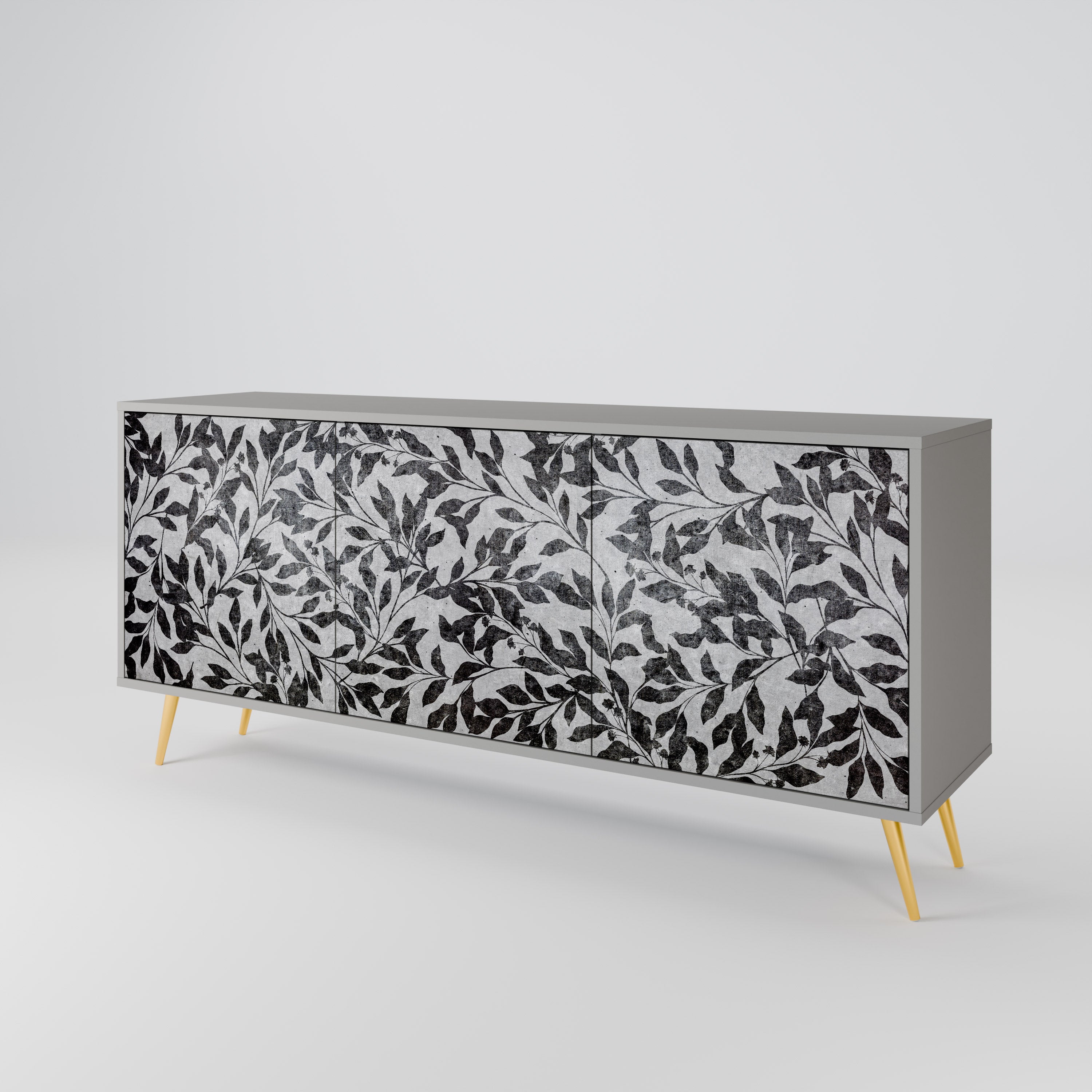 CHARCOAL SPROUT Komoda 3-drzwiowa korpus Szary