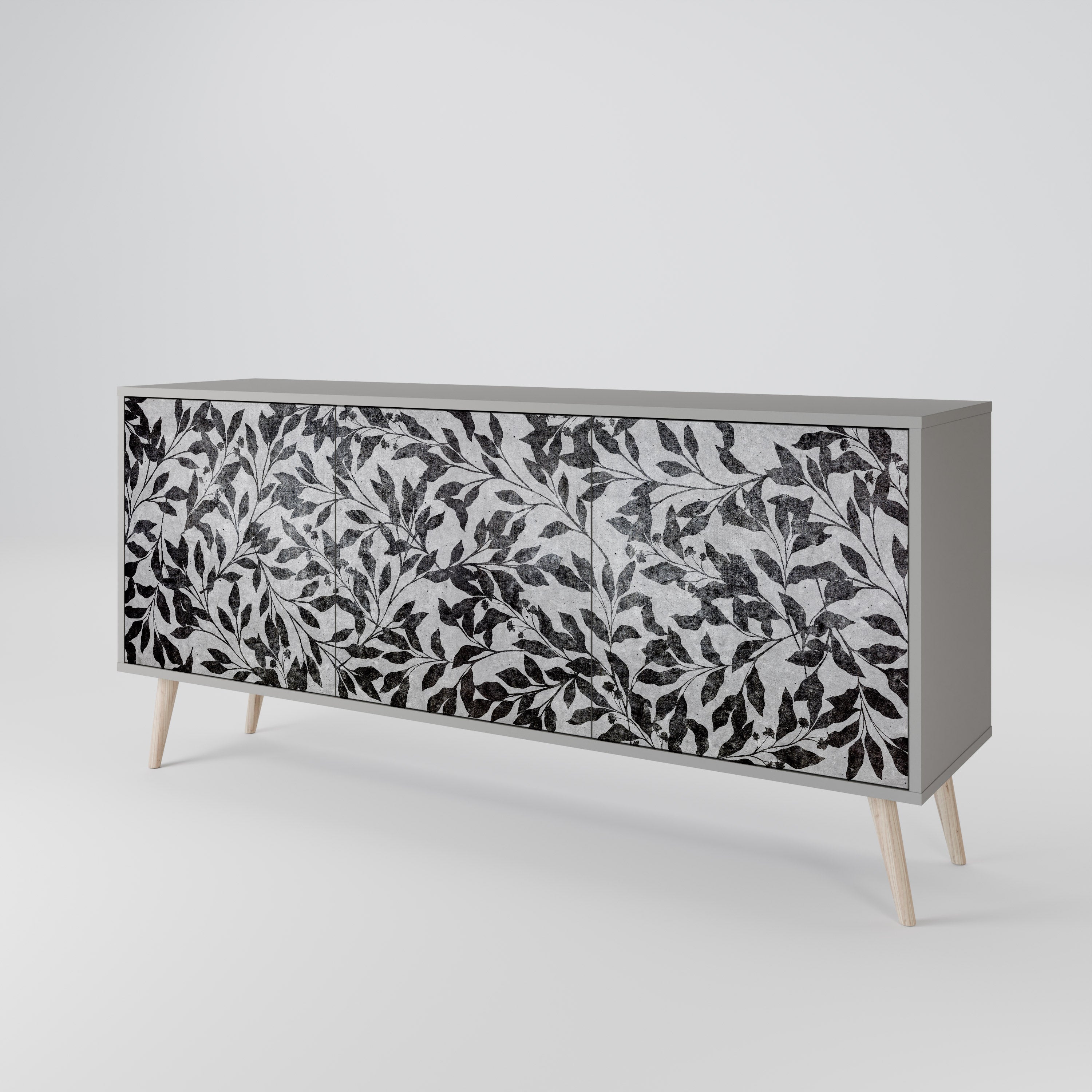 CHARCOAL SPROUT Komoda 3-drzwiowa korpus Szary