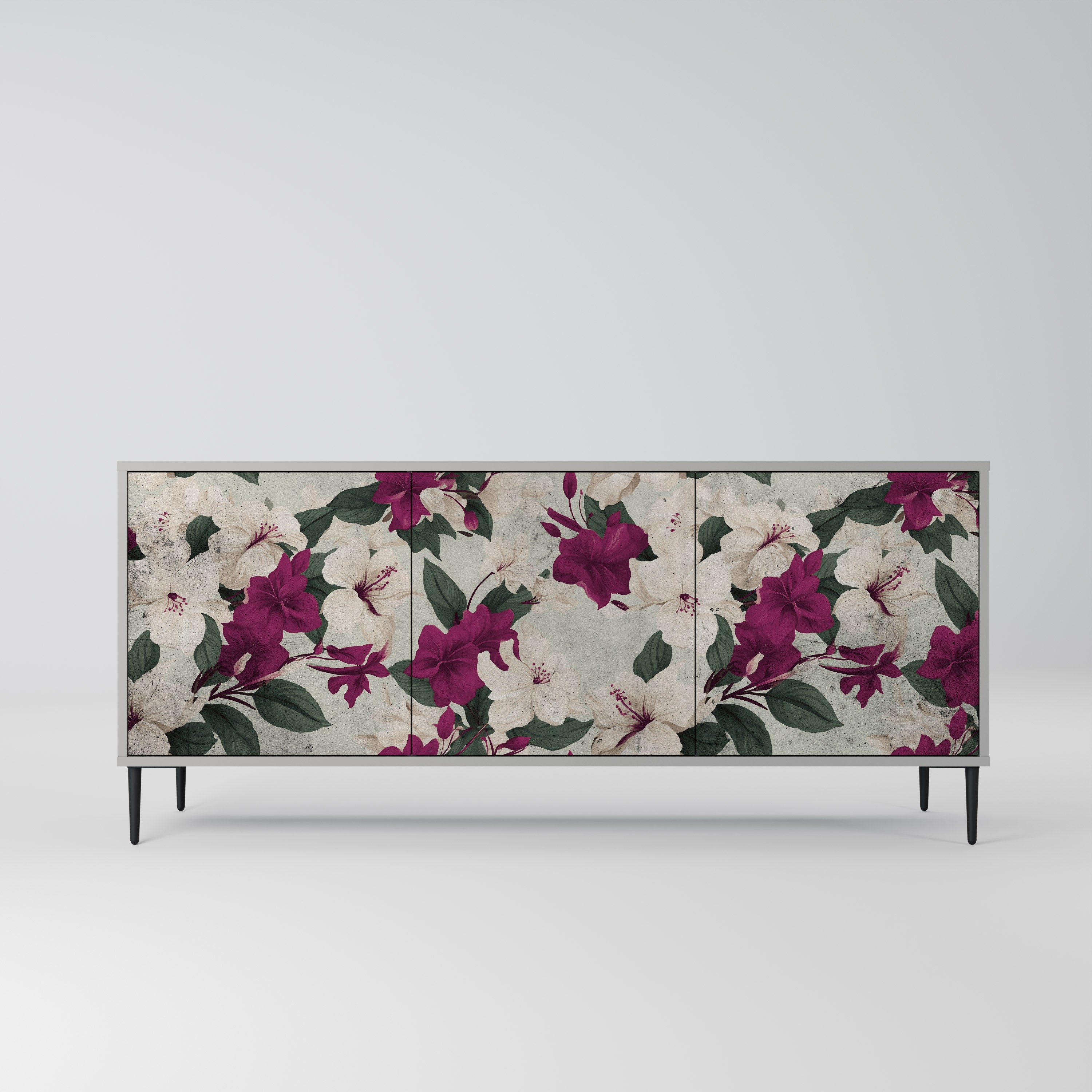 FLOWERET DREAM Komoda 3-drzwiowa korpus Szary