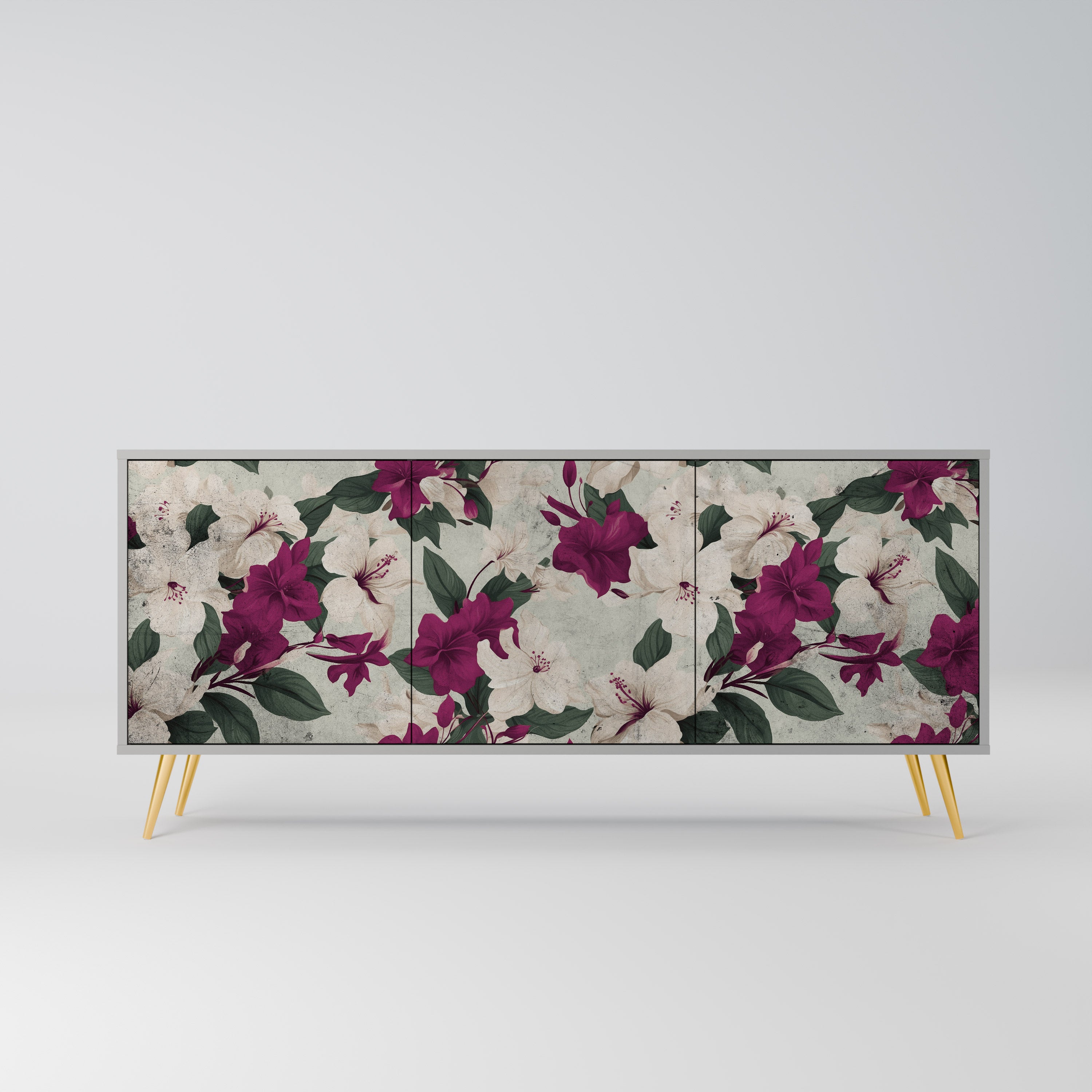 FLOWERET DREAM Komoda 3-drzwiowa korpus Szary