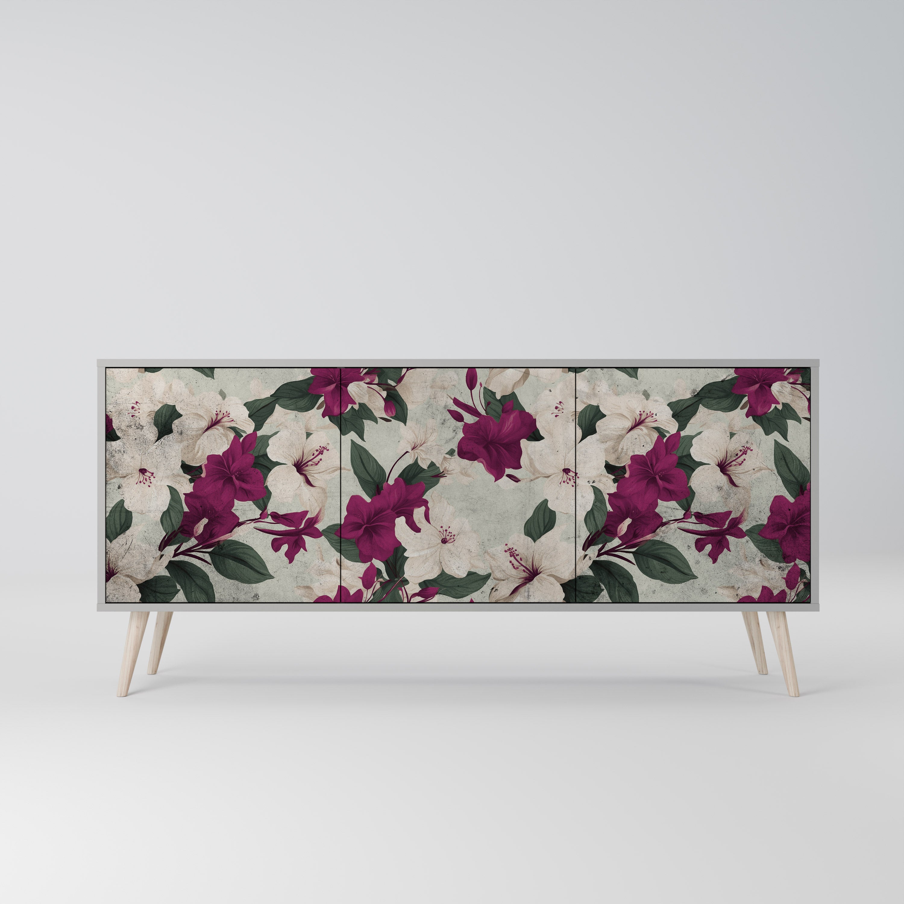 FLOWERET DREAM Komoda 3-drzwiowa korpus Szary