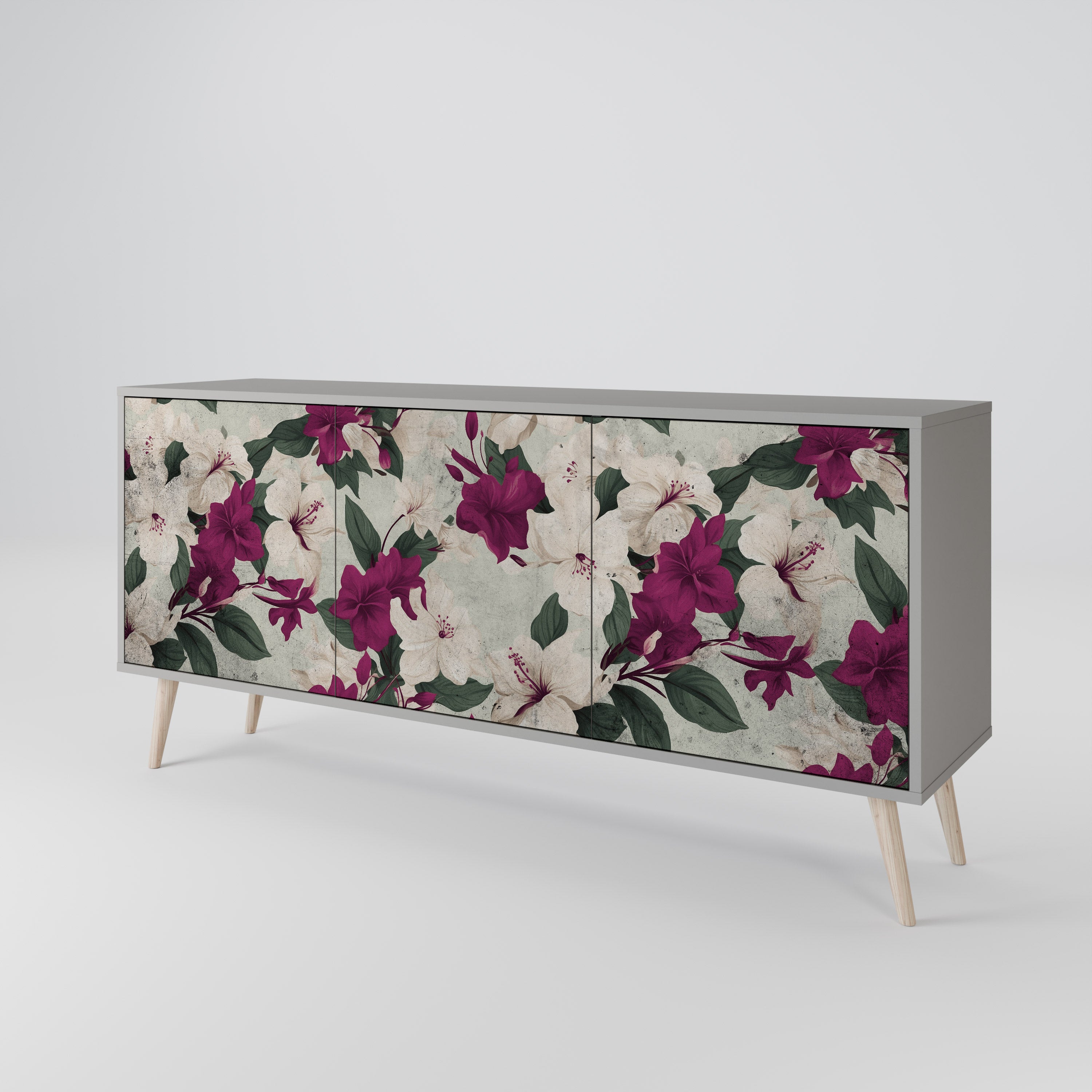 FLOWERET DREAM Komoda 3-drzwiowa korpus Szary