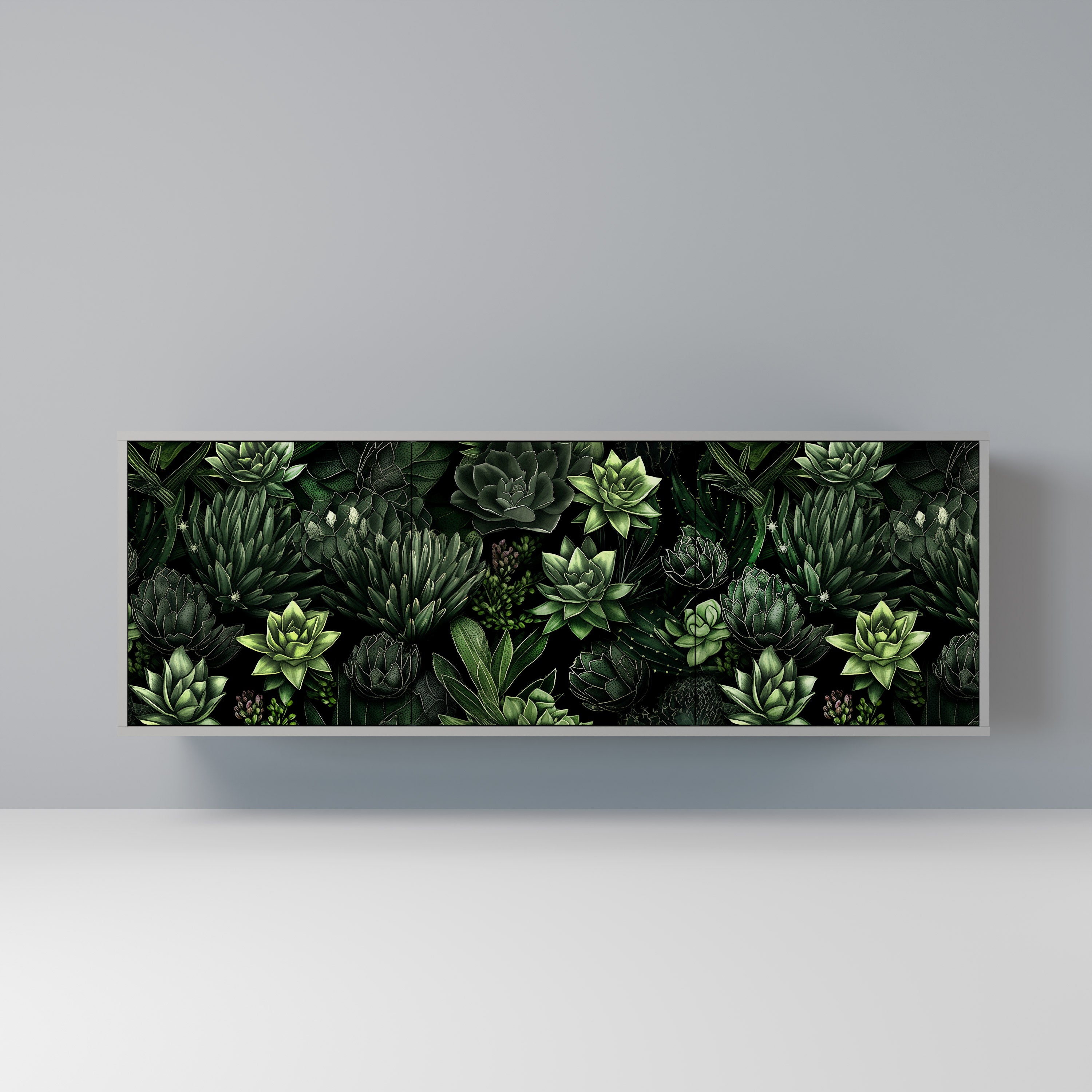 SUCCULENT JUNGLE Komoda 3-drzwiowa korpus Szary