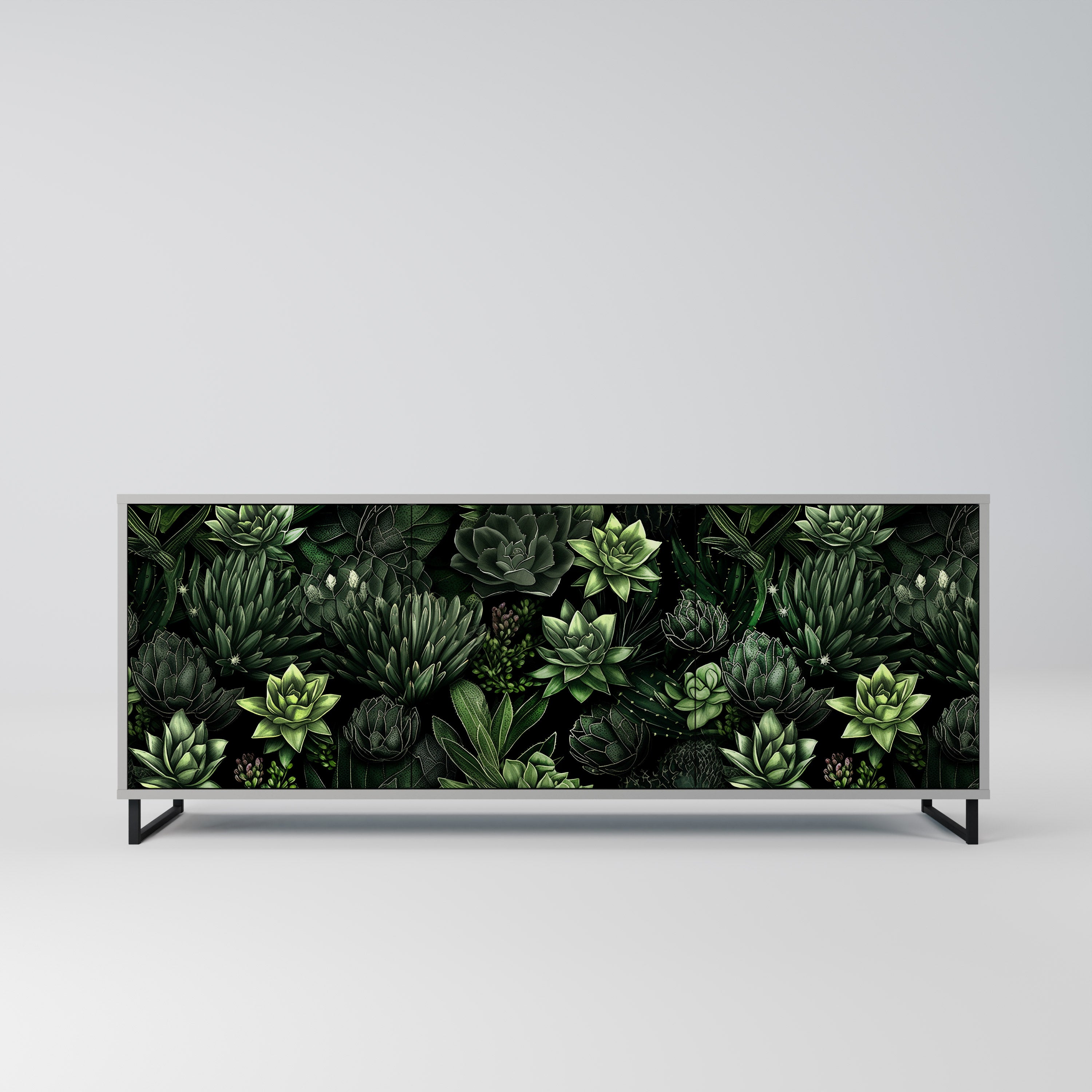 SUCCULENT JUNGLE Komoda 3-drzwiowa korpus Szary