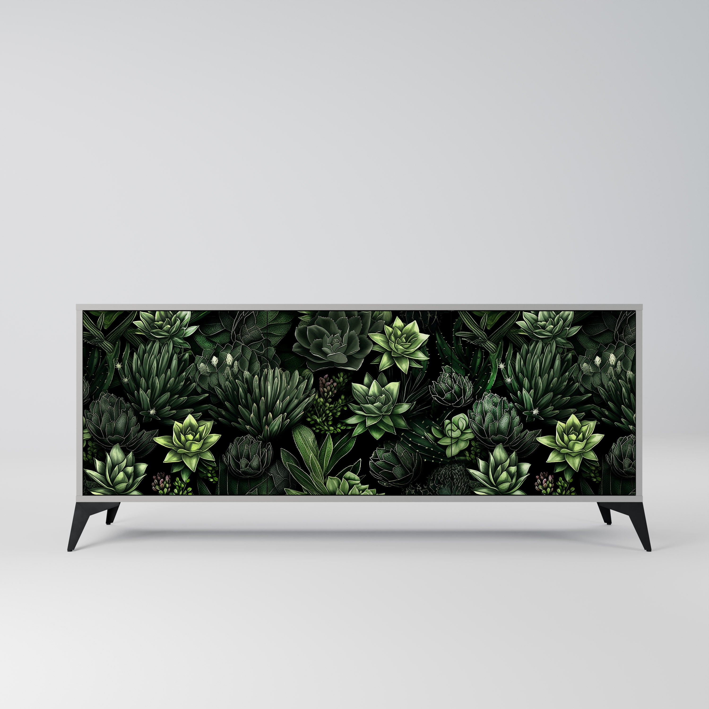 SUCCULENT JUNGLE Komoda 3-drzwiowa korpus Szary