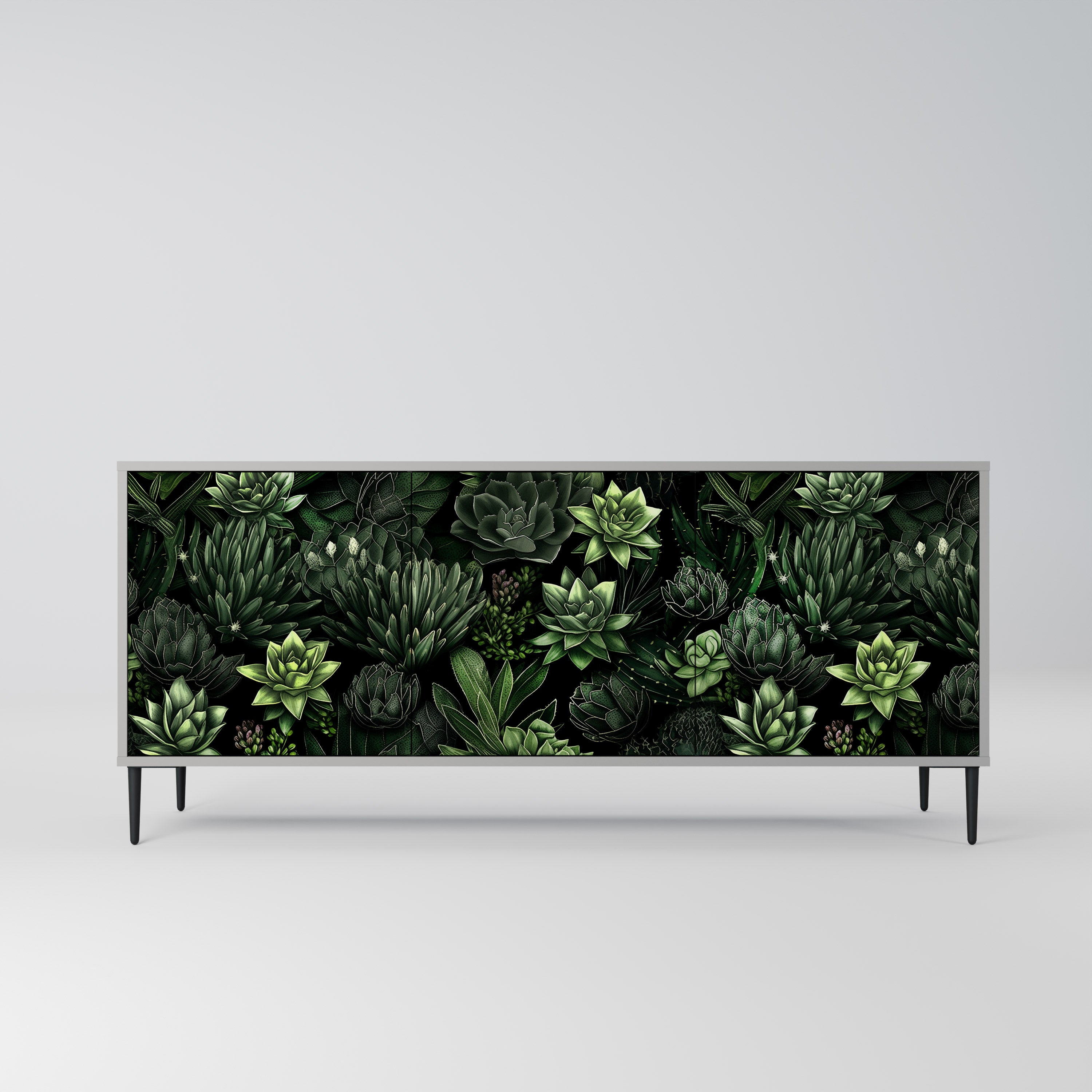 SUCCULENT JUNGLE Komoda 3-drzwiowa korpus Szary