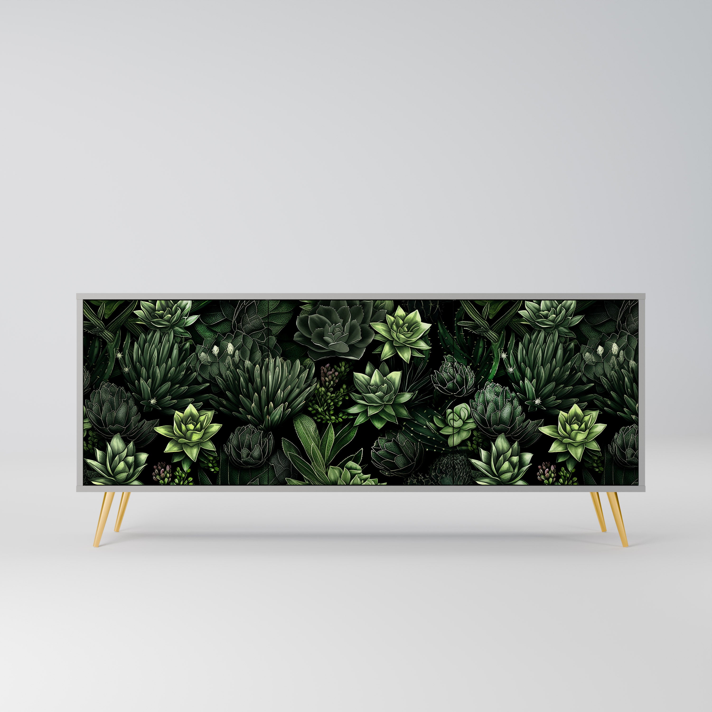 SUCCULENT JUNGLE Komoda 3-drzwiowa korpus Szary