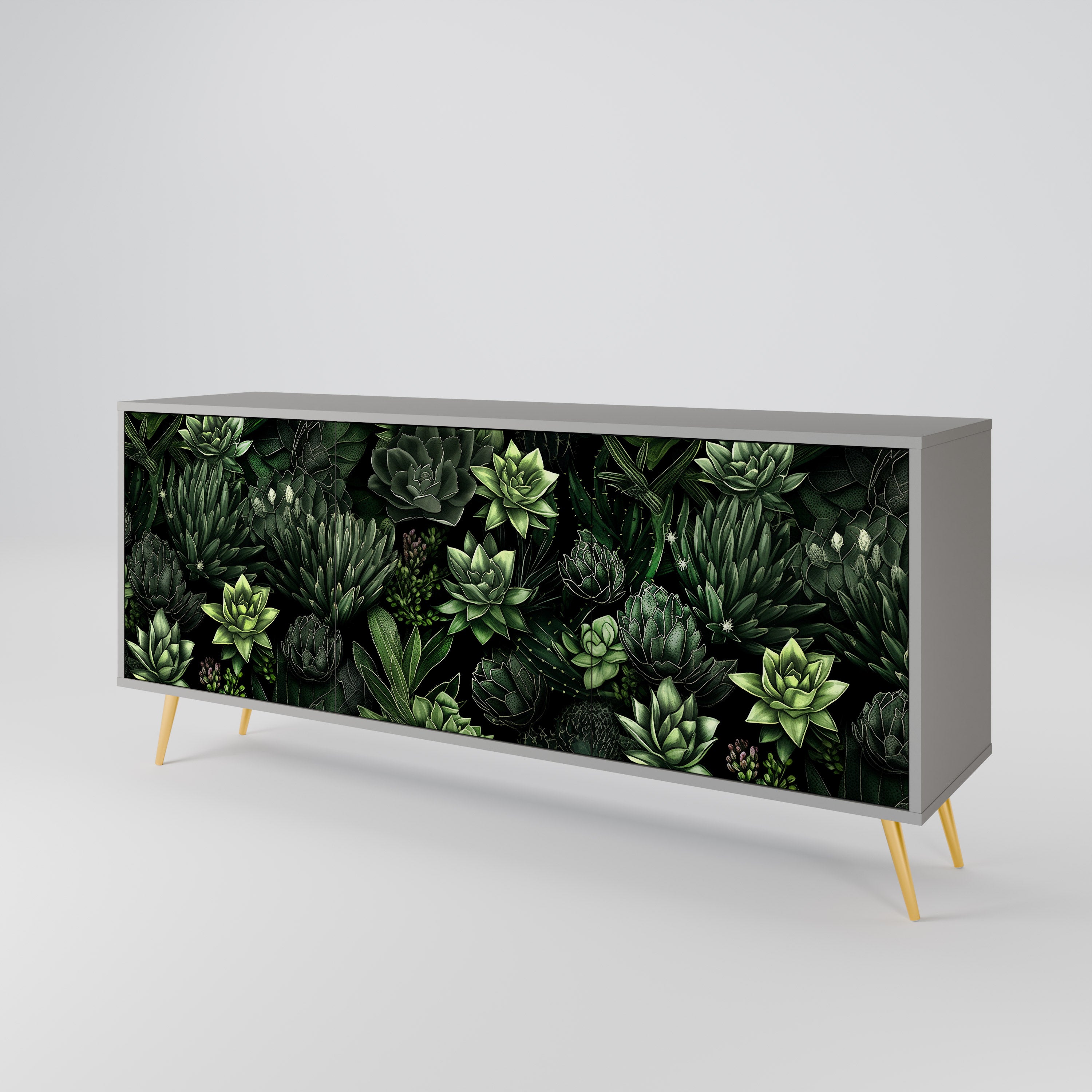 SUCCULENT JUNGLE Komoda 3-drzwiowa korpus Szary