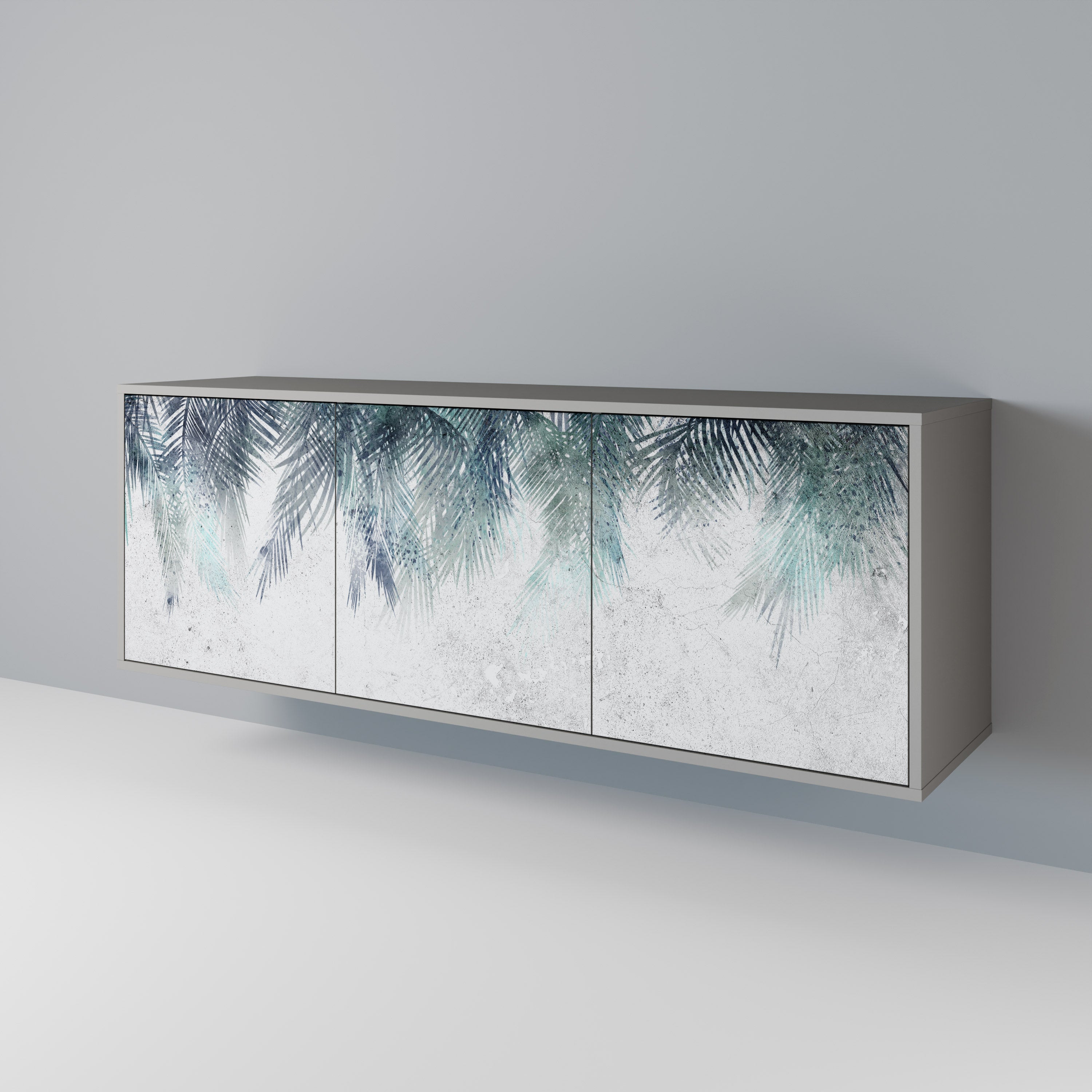 PALM VEIL Komoda 3-drzwiowa korpus Szary