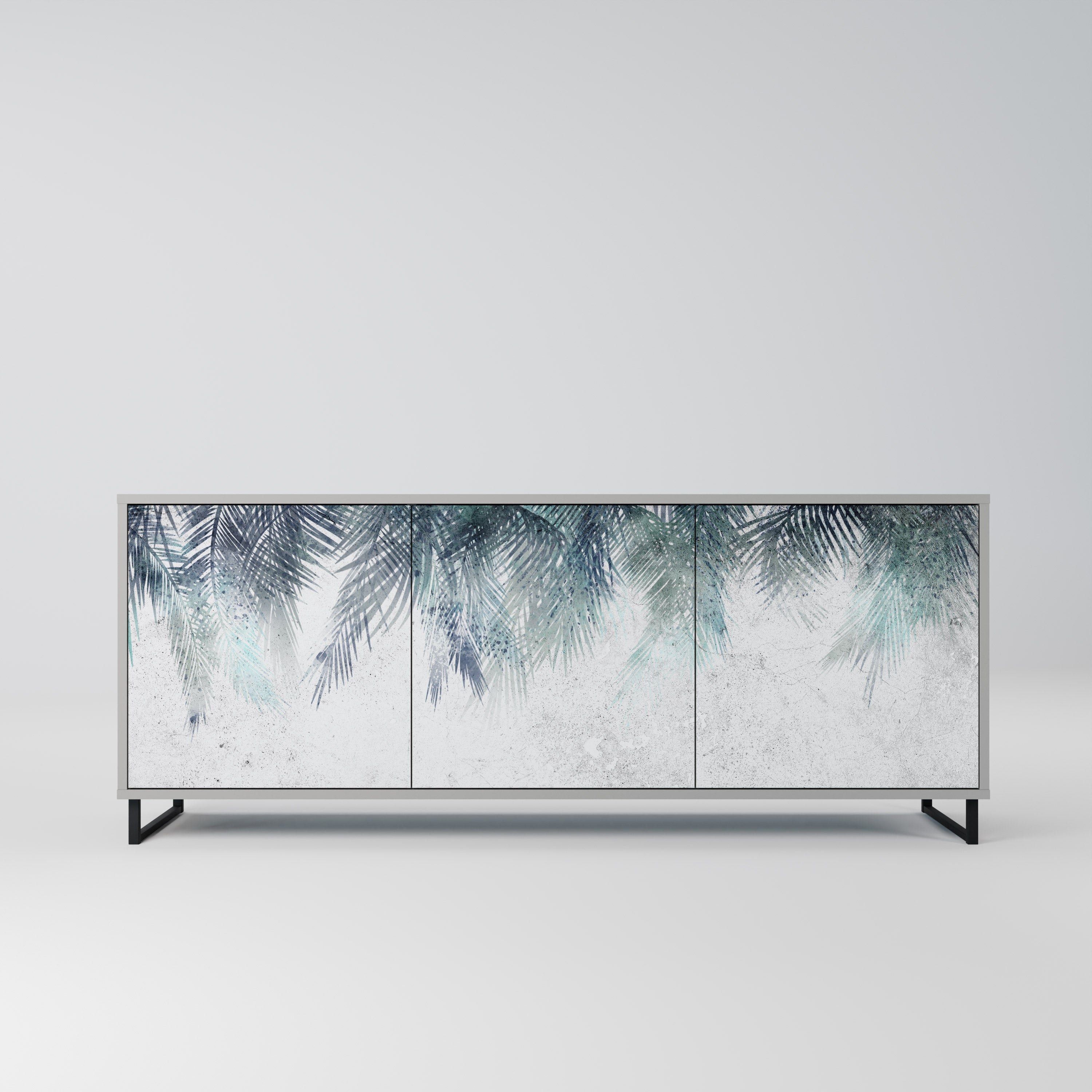 PALM VEIL Komoda 3-drzwiowa korpus Szary