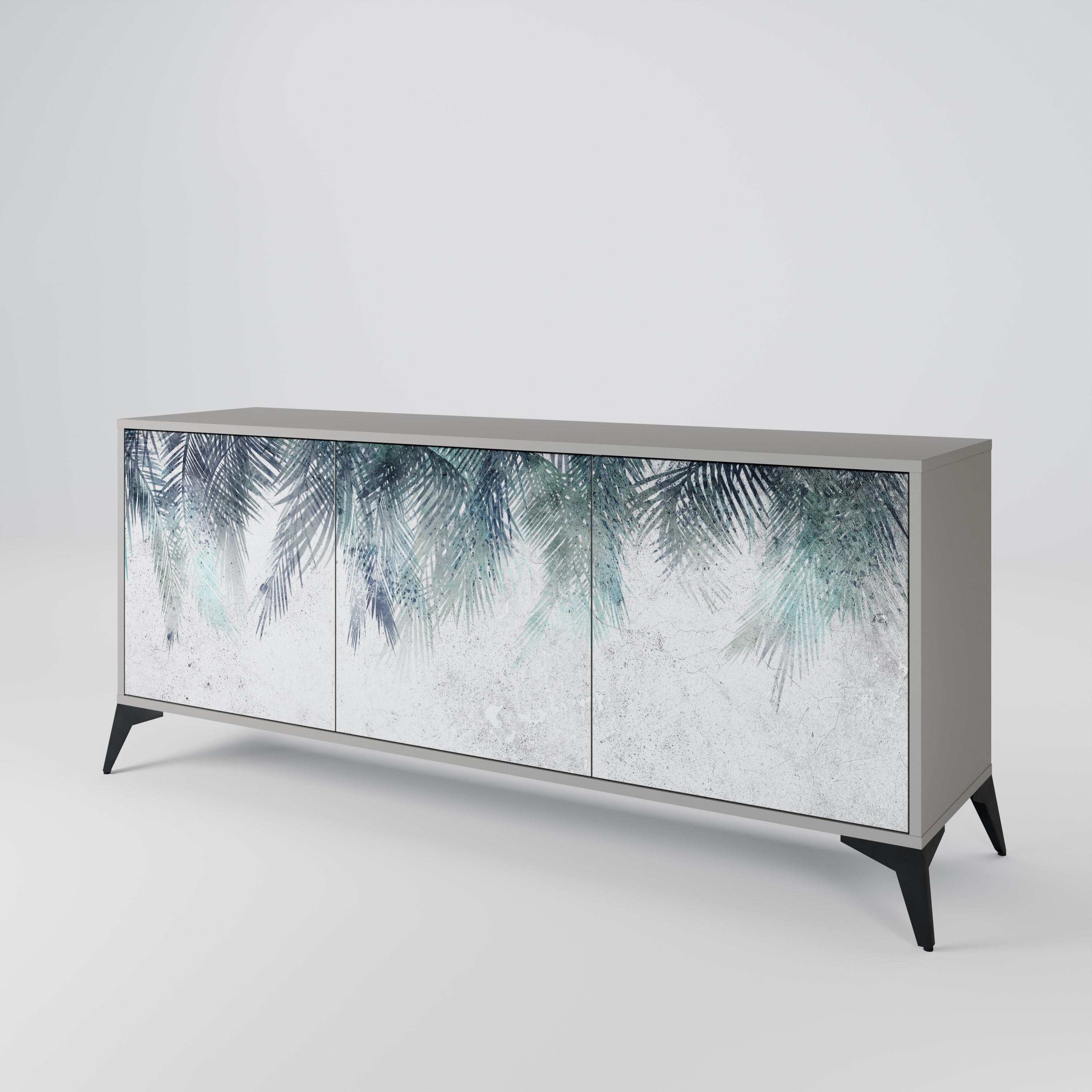 PALM VEIL Komoda 3-drzwiowa korpus Szary