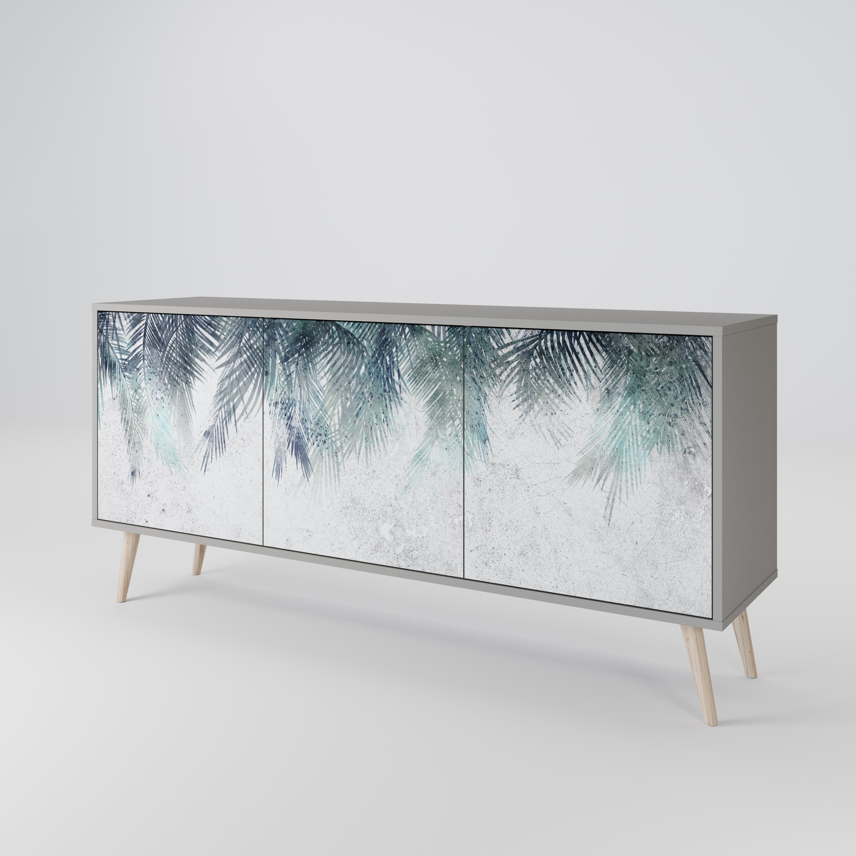 PALM VEIL Komoda 3-drzwiowa korpus Szary