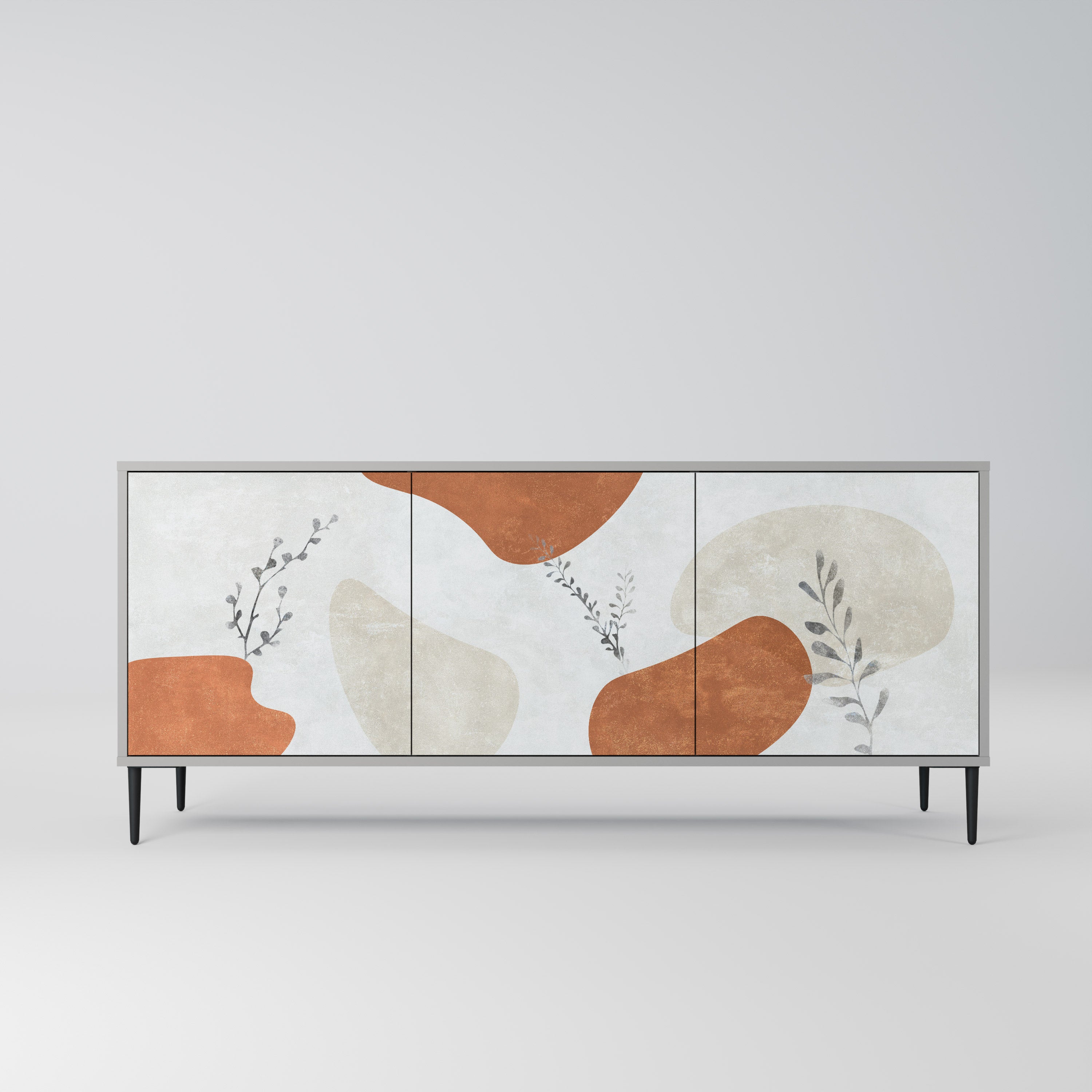 TRANQUIL TWIG Komoda 3-drzwiowa korpus Szary