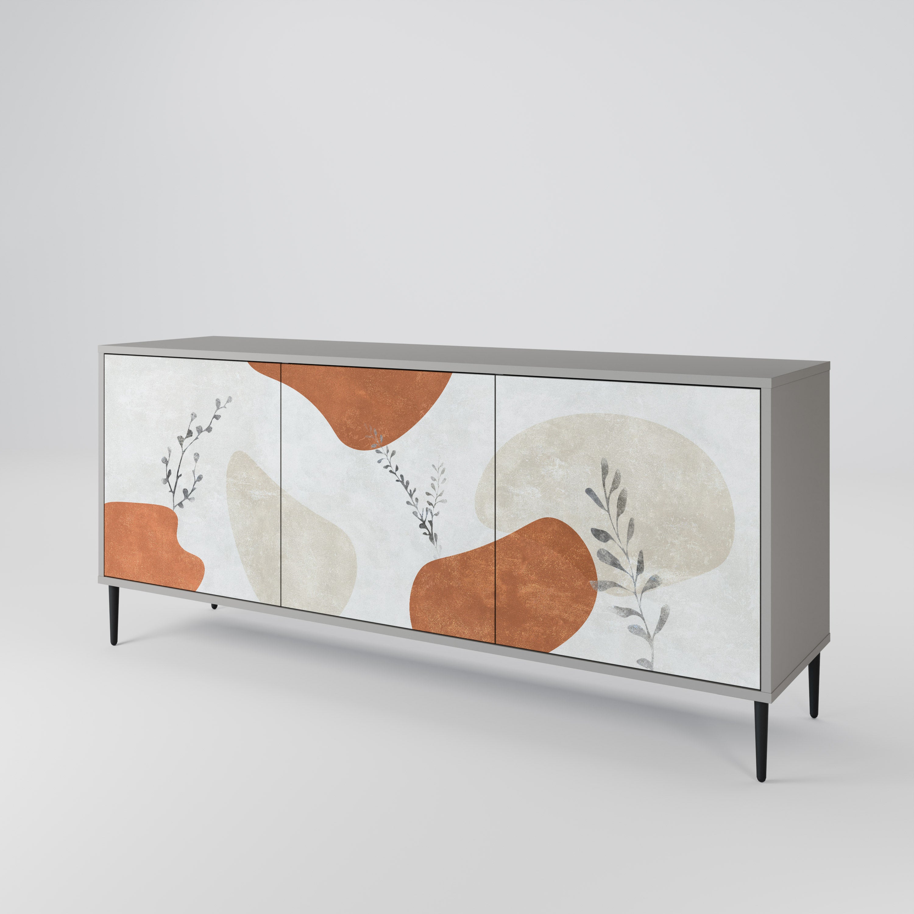 TRANQUIL TWIG Komoda 3-drzwiowa korpus Szary