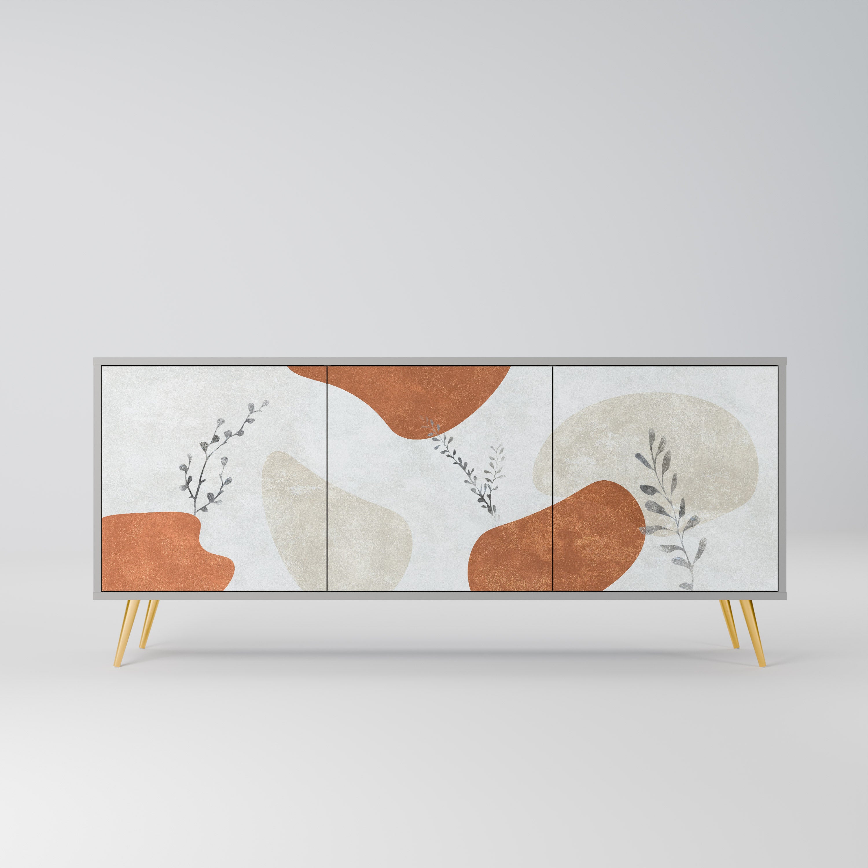 TRANQUIL TWIG Komoda 3-drzwiowa korpus Szary