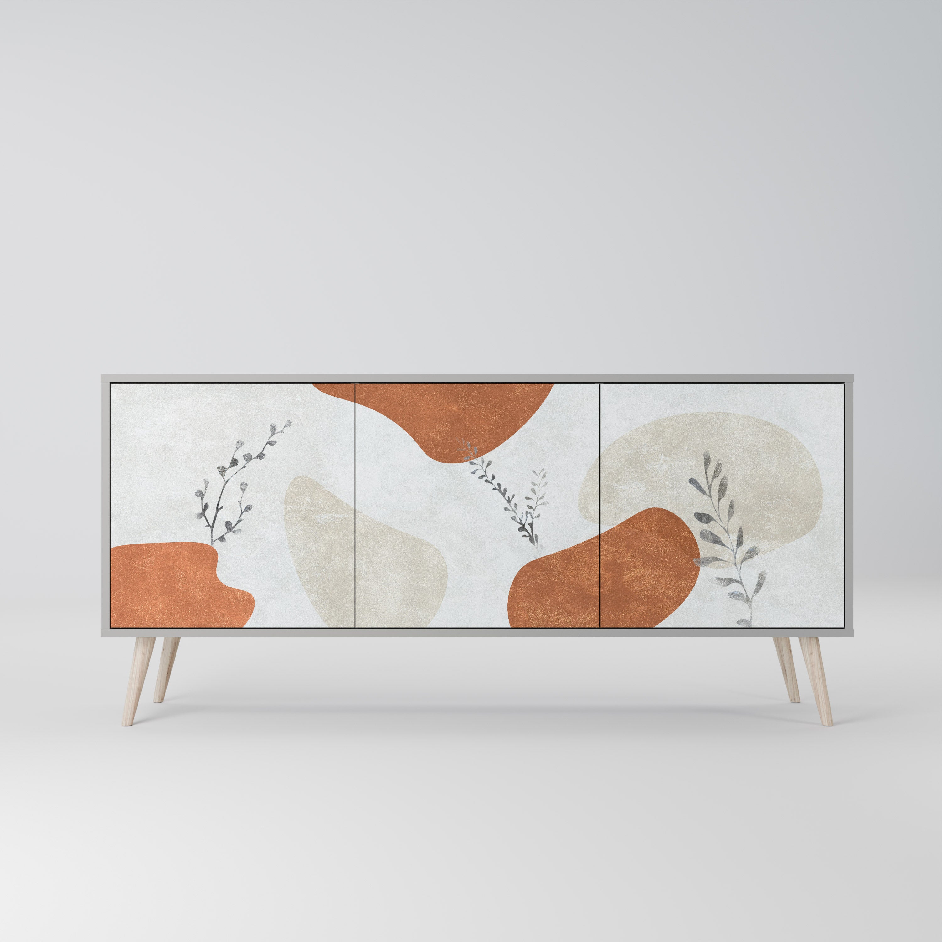 TRANQUIL TWIG Komoda 3-drzwiowa korpus Szary