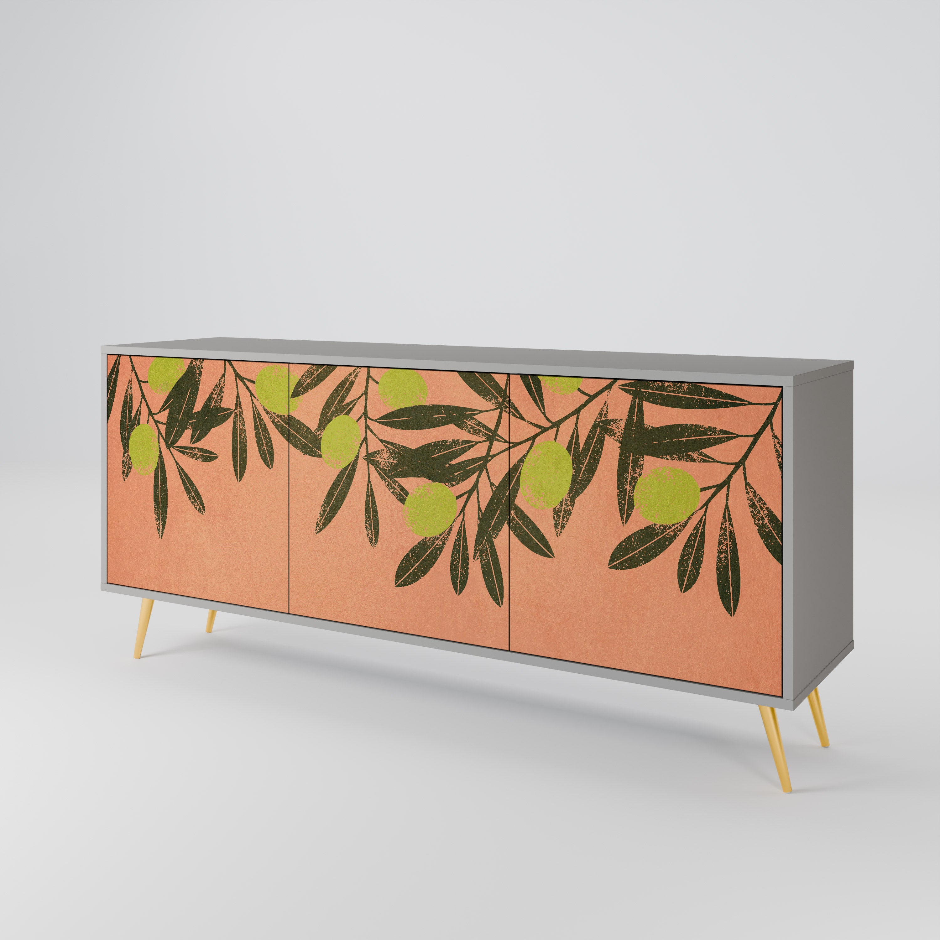 JUICY OLIVES Komoda 3-drzwiowa korpus Szary