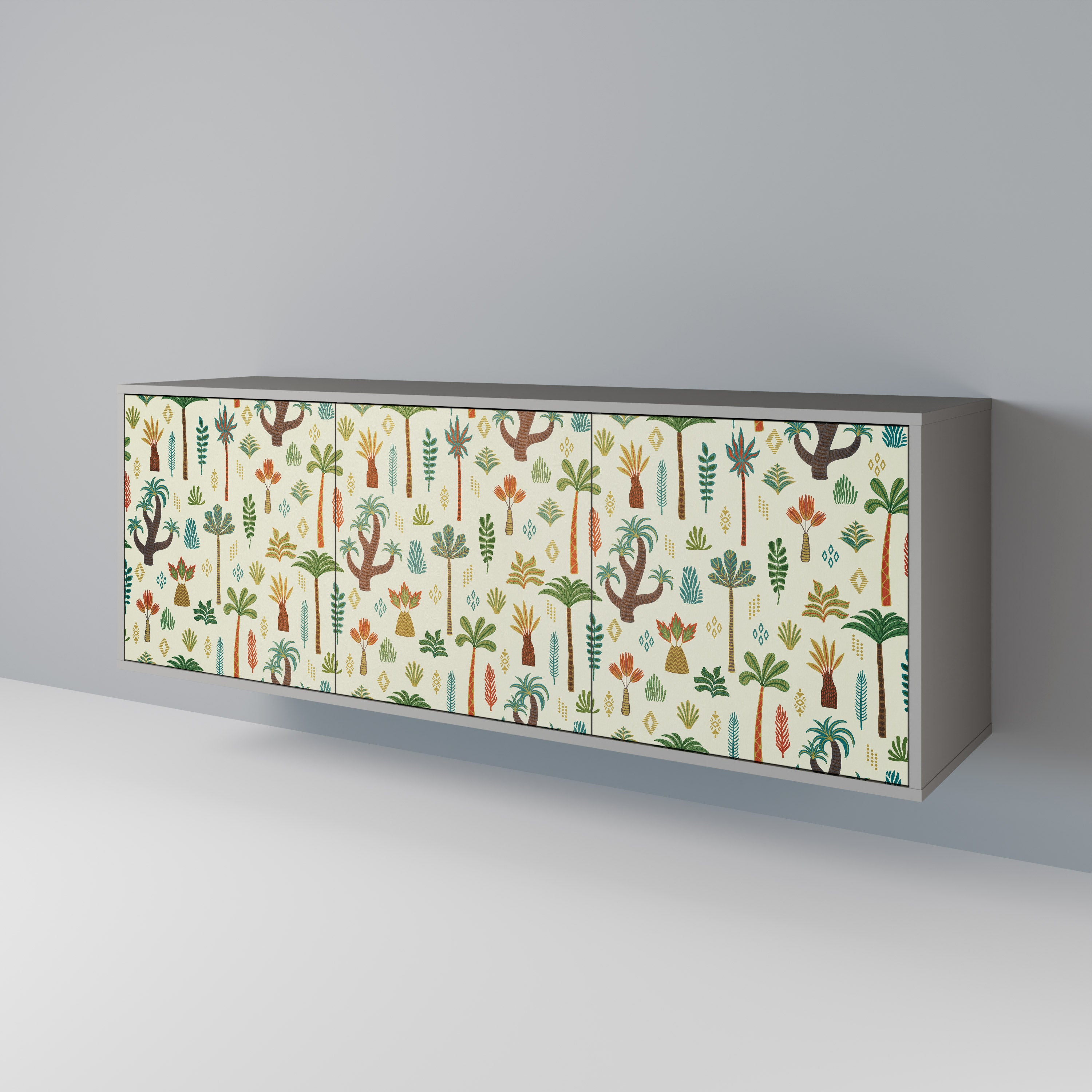 PALM SPRING Komoda 3-drzwiowa korpus Szary