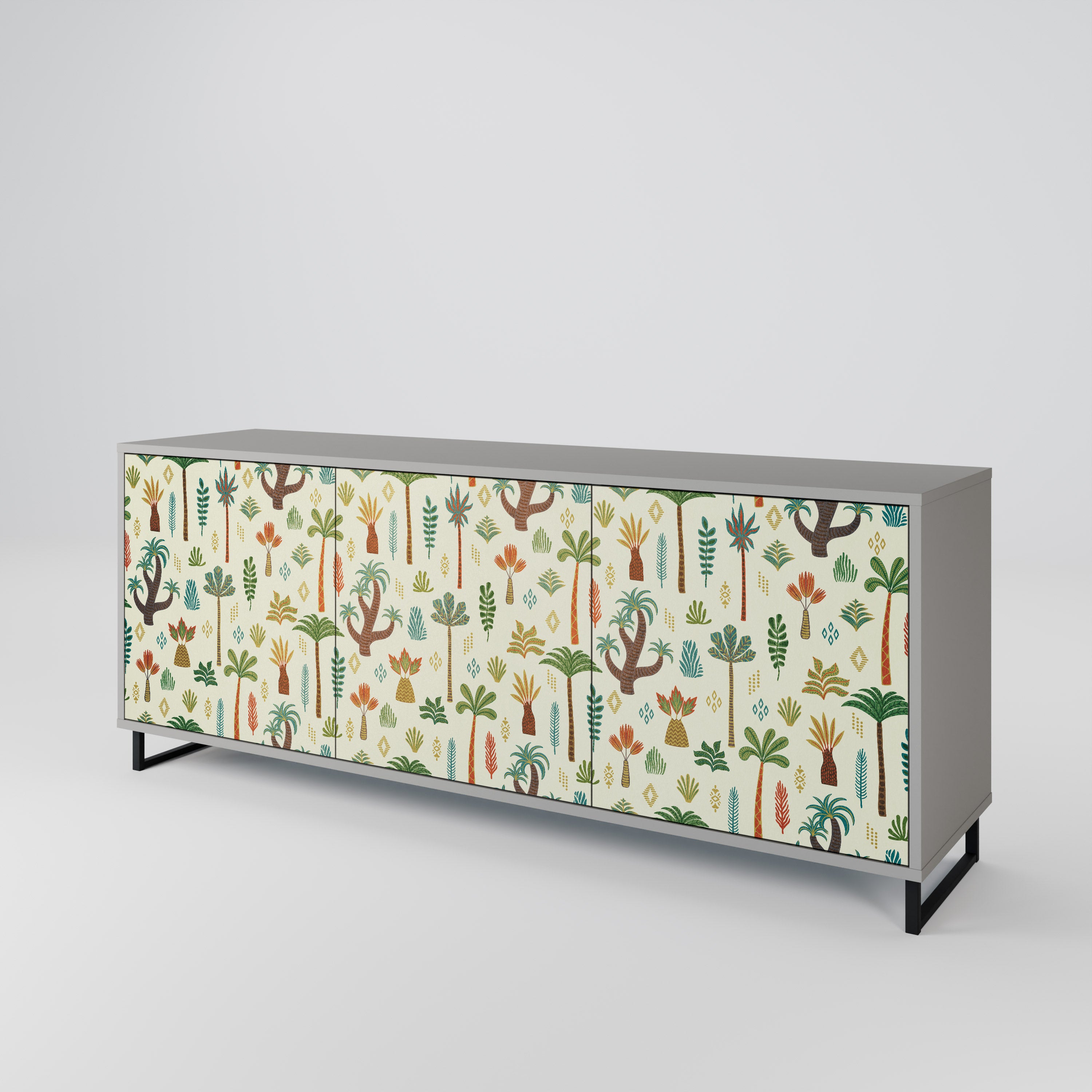 PALM SPRING Komoda 3-drzwiowa korpus Szary