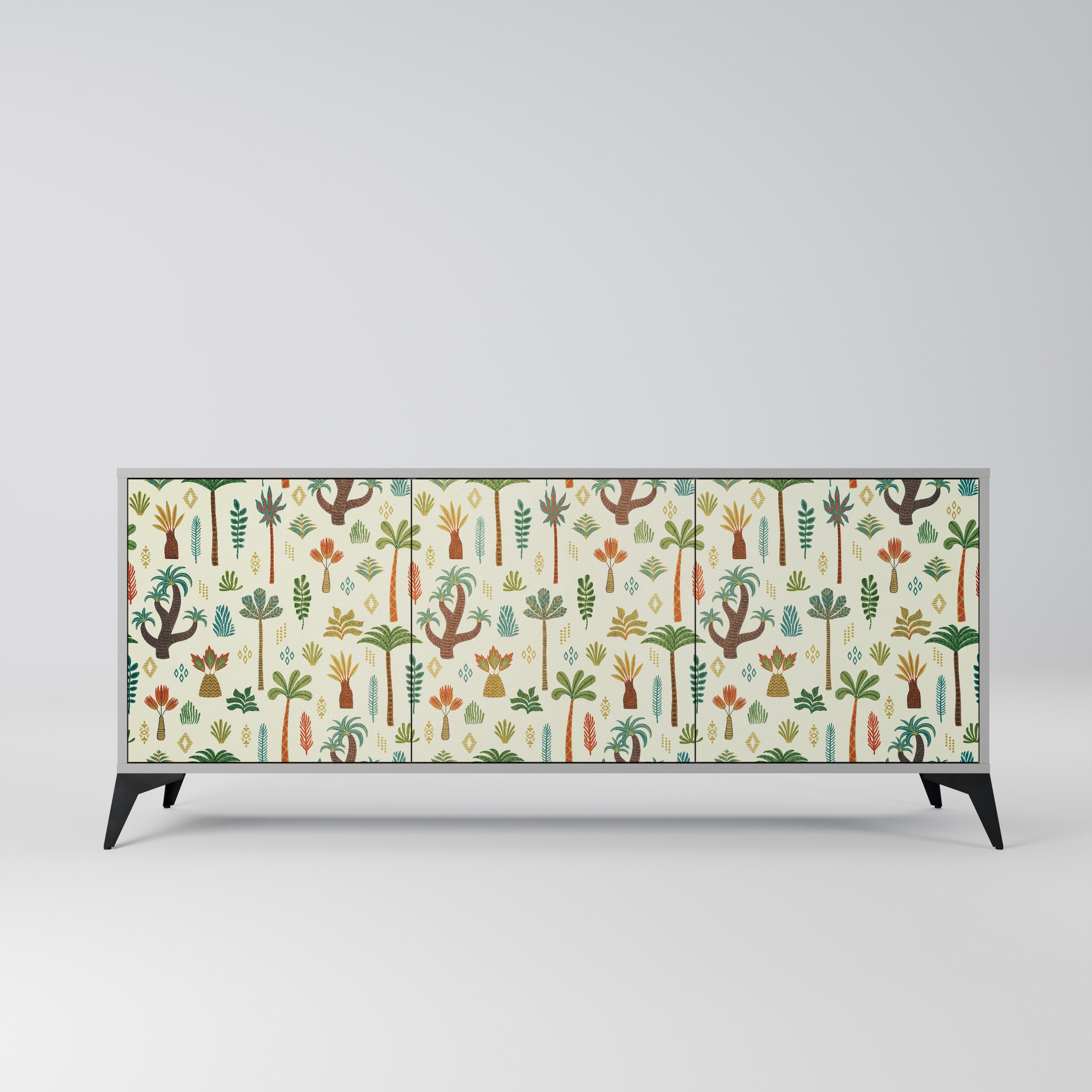 PALM SPRING Komoda 3-drzwiowa korpus Szary