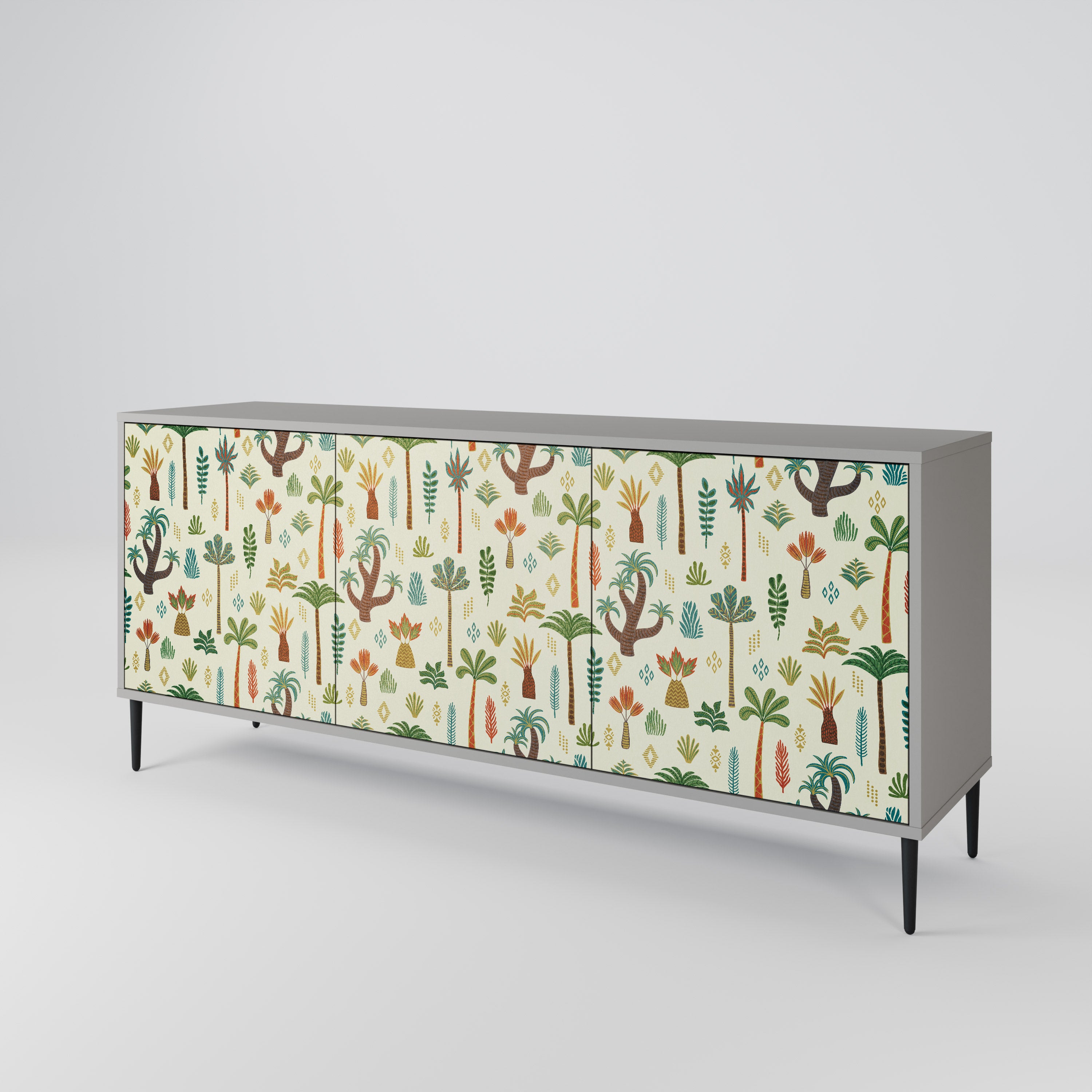 PALM SPRING Komoda 3-drzwiowa korpus Szary