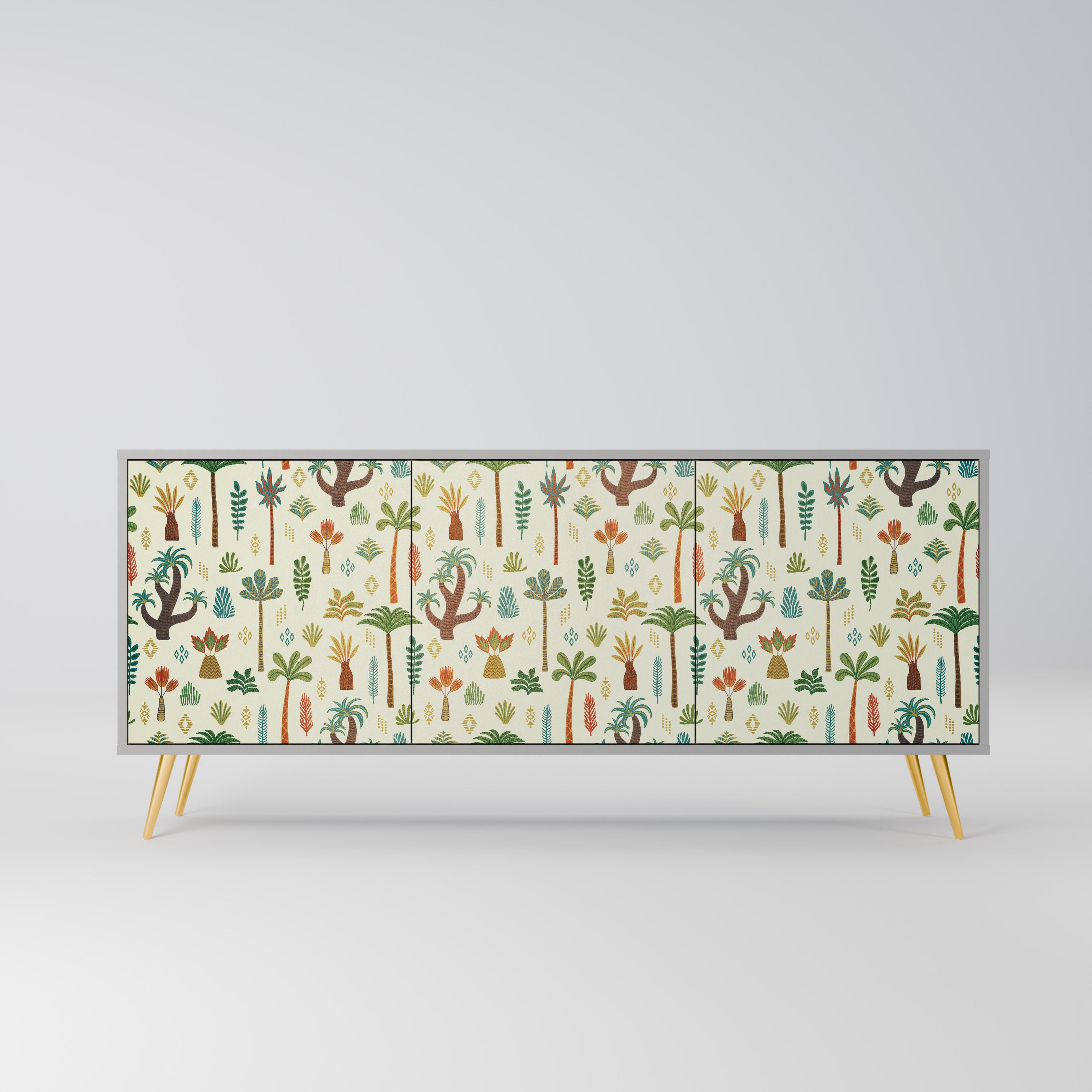 PALM SPRING Komoda 3-drzwiowa korpus Szary