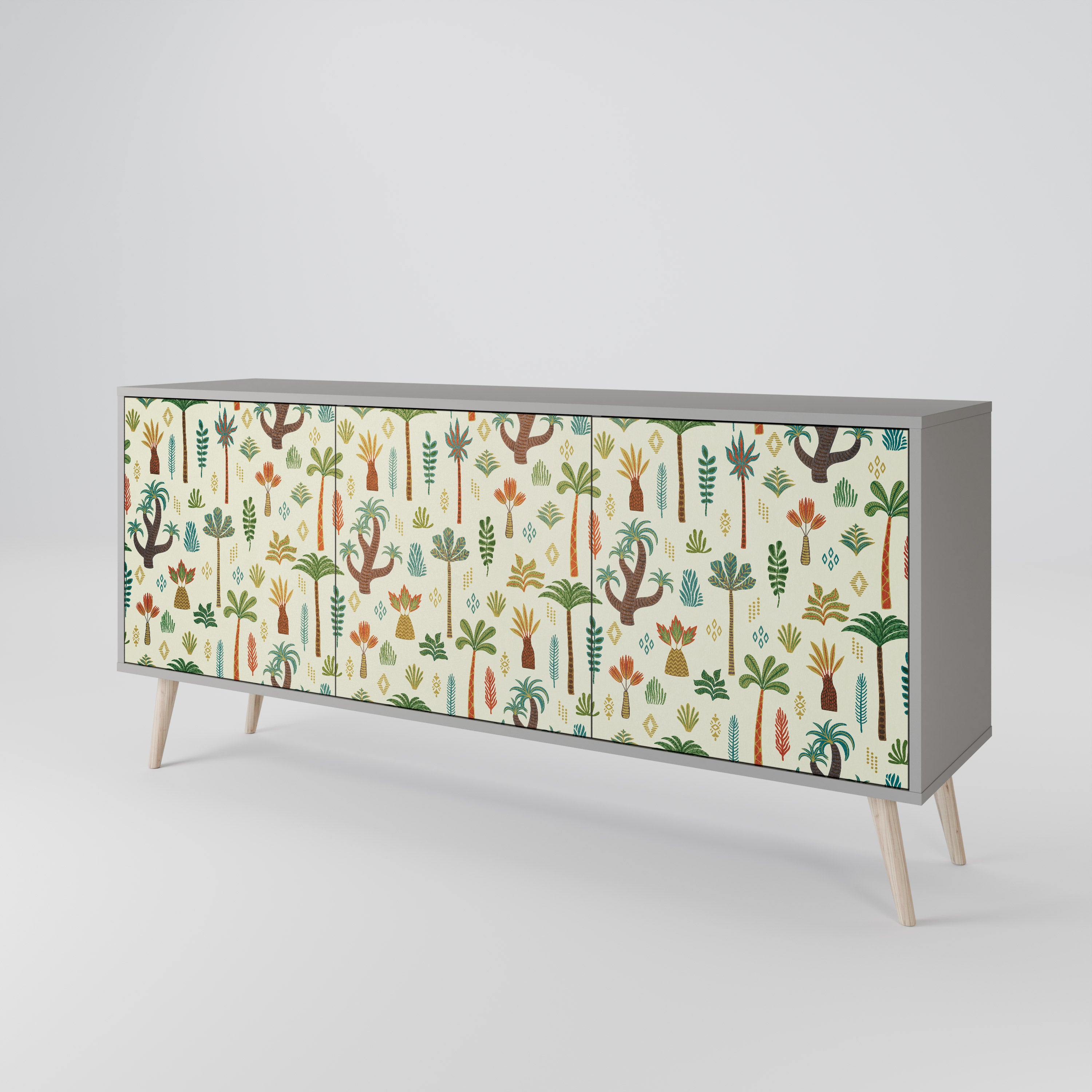 PALM SPRING Komoda 3-drzwiowa korpus Szary